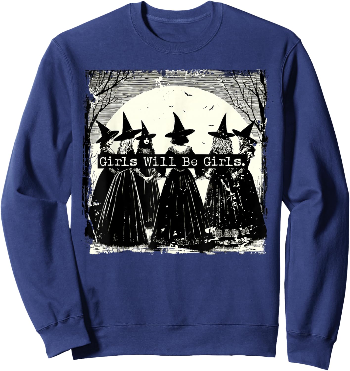 Süßes oder Saures Hexenmädchen Wird Mädchen Sein Halloween Sweatshirt - Sweatshirt | Navy