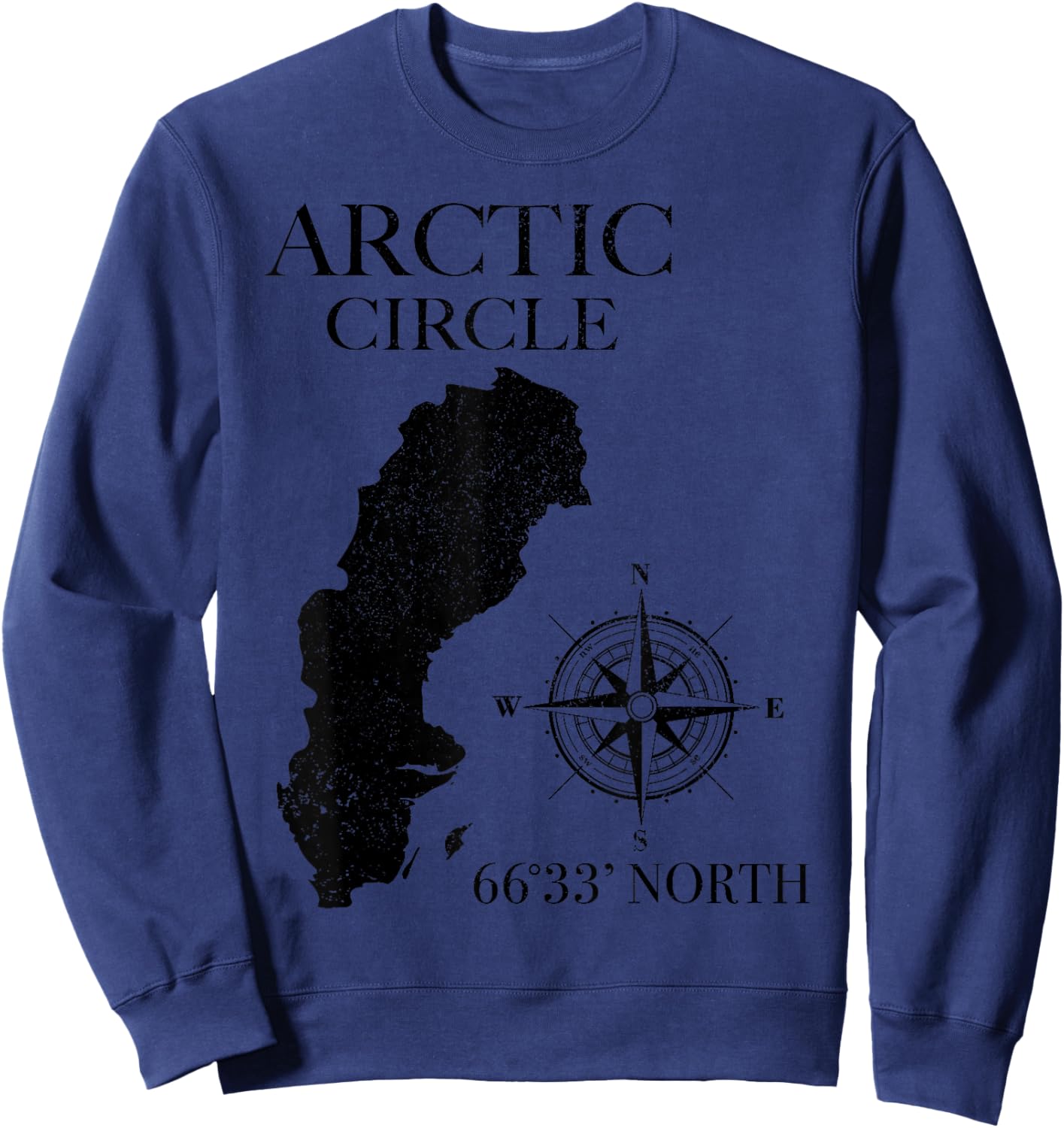Schweden Arctic Circle Lappland Swedish Souvenir Sweatshirt - Sweatshirt | Navy