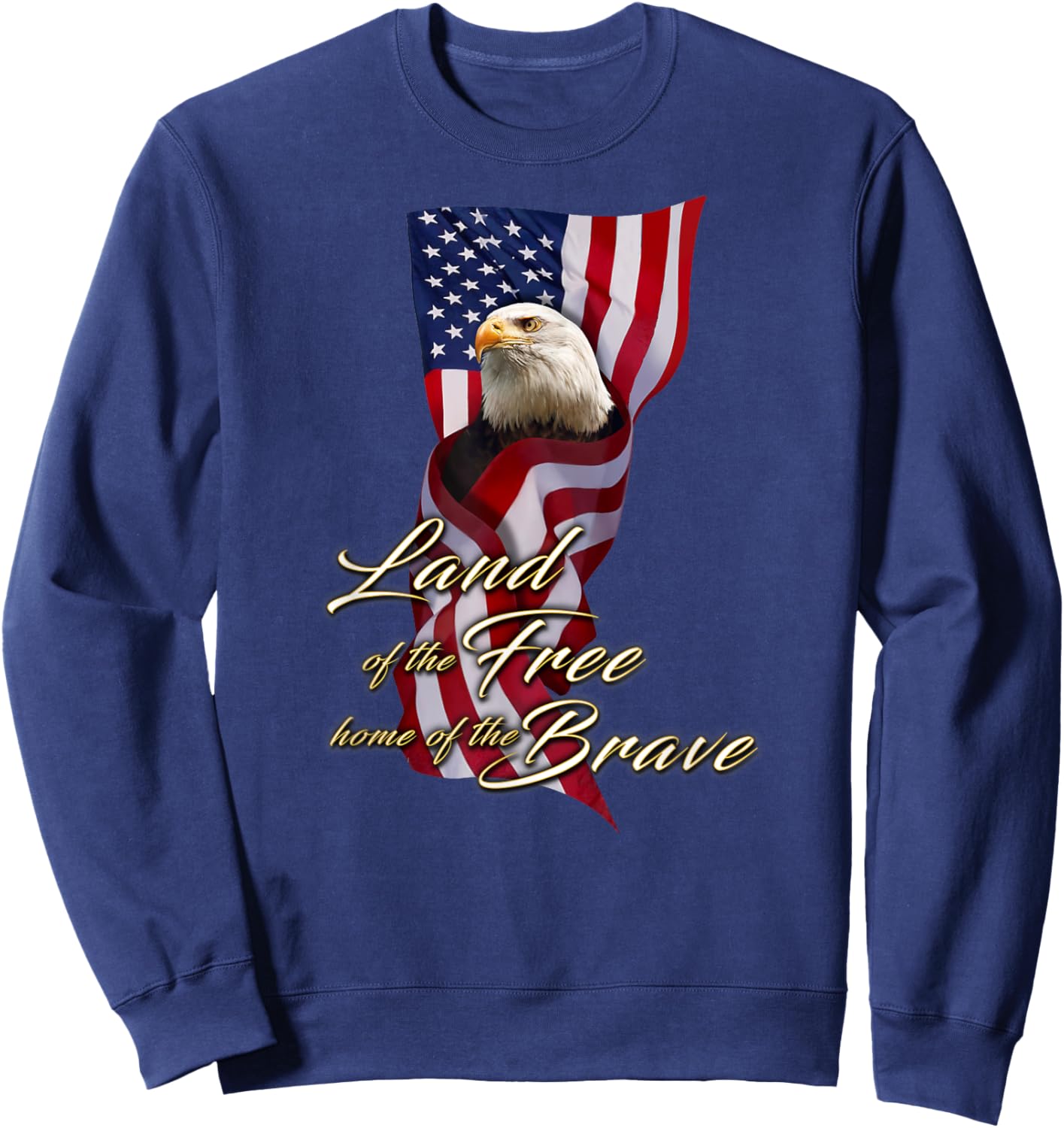 American Flag Eagle Sweatshirt - Sweatshirt | Navy