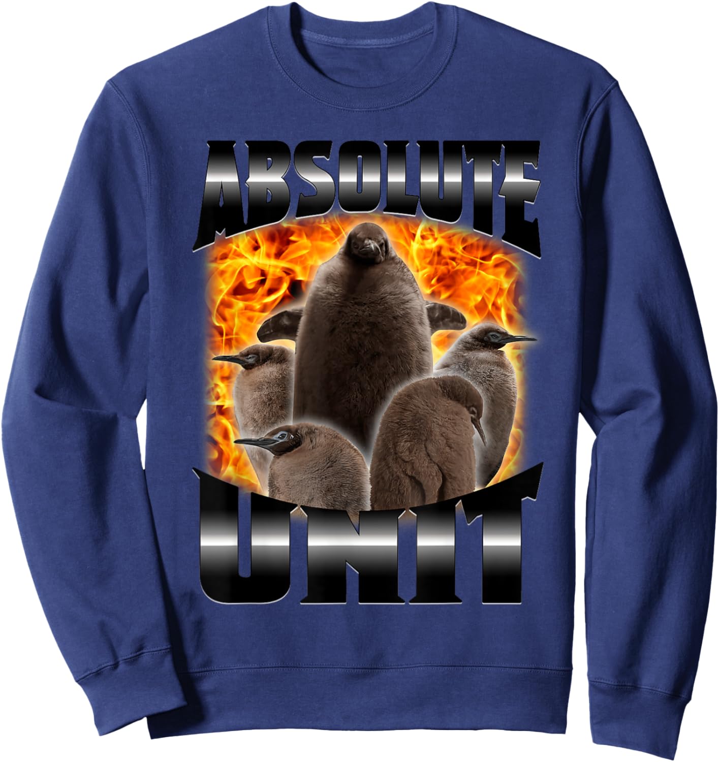 Cute Pesto Baby Penguin Funny Absolute Unit Bootleg Rap Fire Sweatshirt - Sweatshirt | Navy