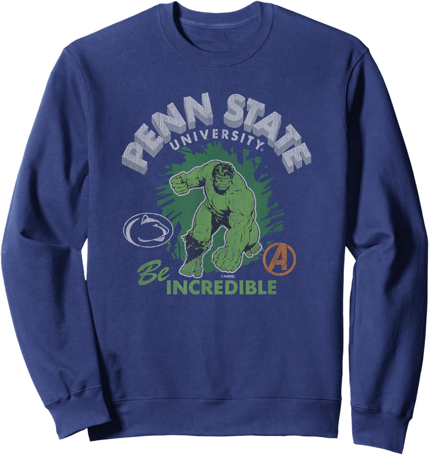 Penn State Nittany Lions Hulk Vintage Marvel Navy Sweatshirt - Sweatshirt | Navy