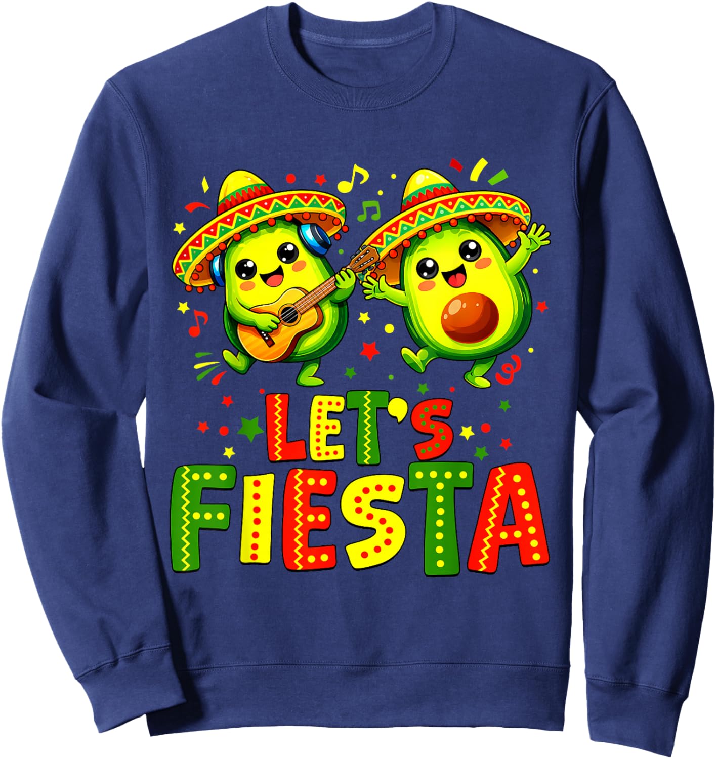 Funny Mexican Let's Fiesta Cinco De Mayo Women Kids Sweatshirt - Sweatshirt | Navy