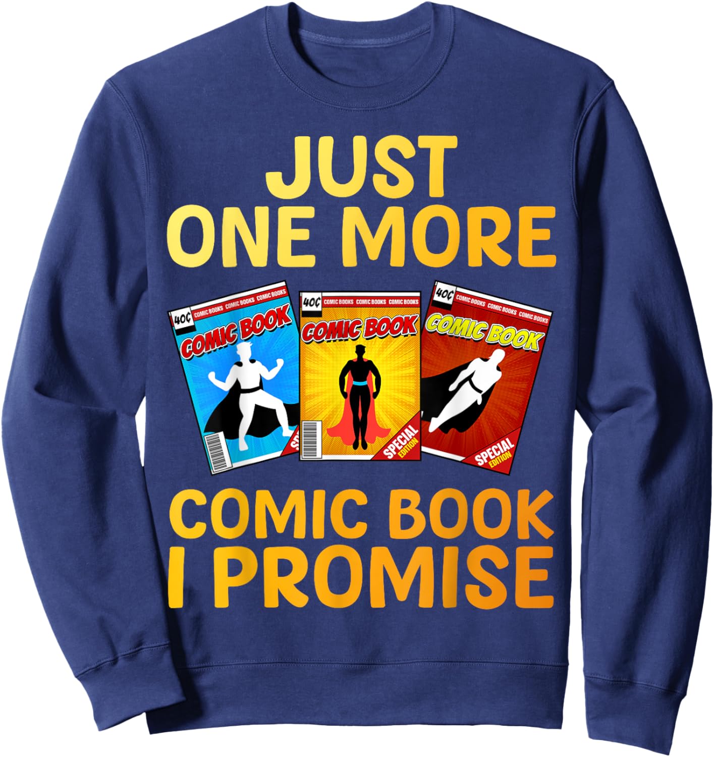 Funny Comic Book Design Women Comic Book Collectors Sweatshirt - Sweatshirt | Navy