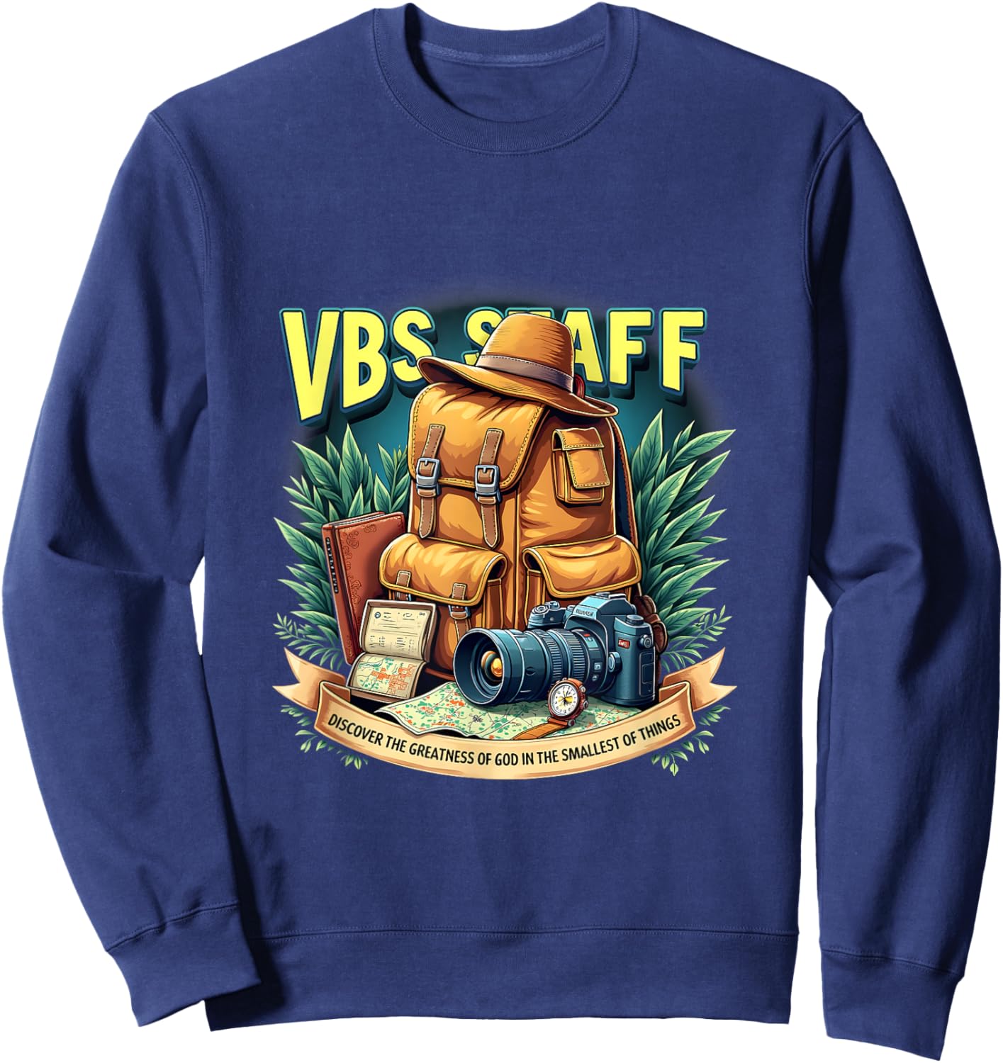 Staff Magnified Smallest Insects VBS Team VBS 2025 Adventure Sweatshirt - Sweatshirt | Navy