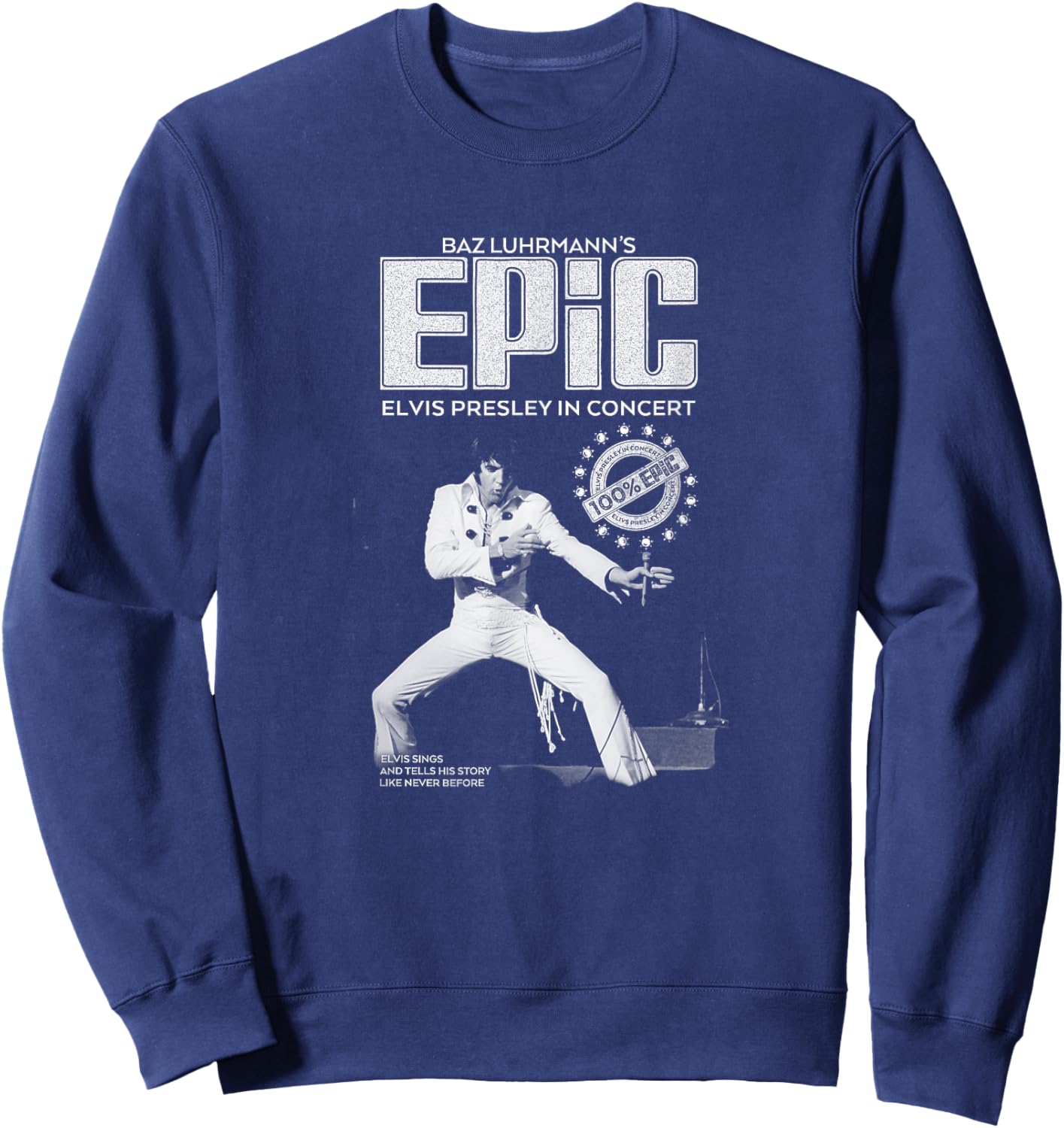 Elvis Presley Epic Overall Sweatshirt - Sweatshirt | Navy
