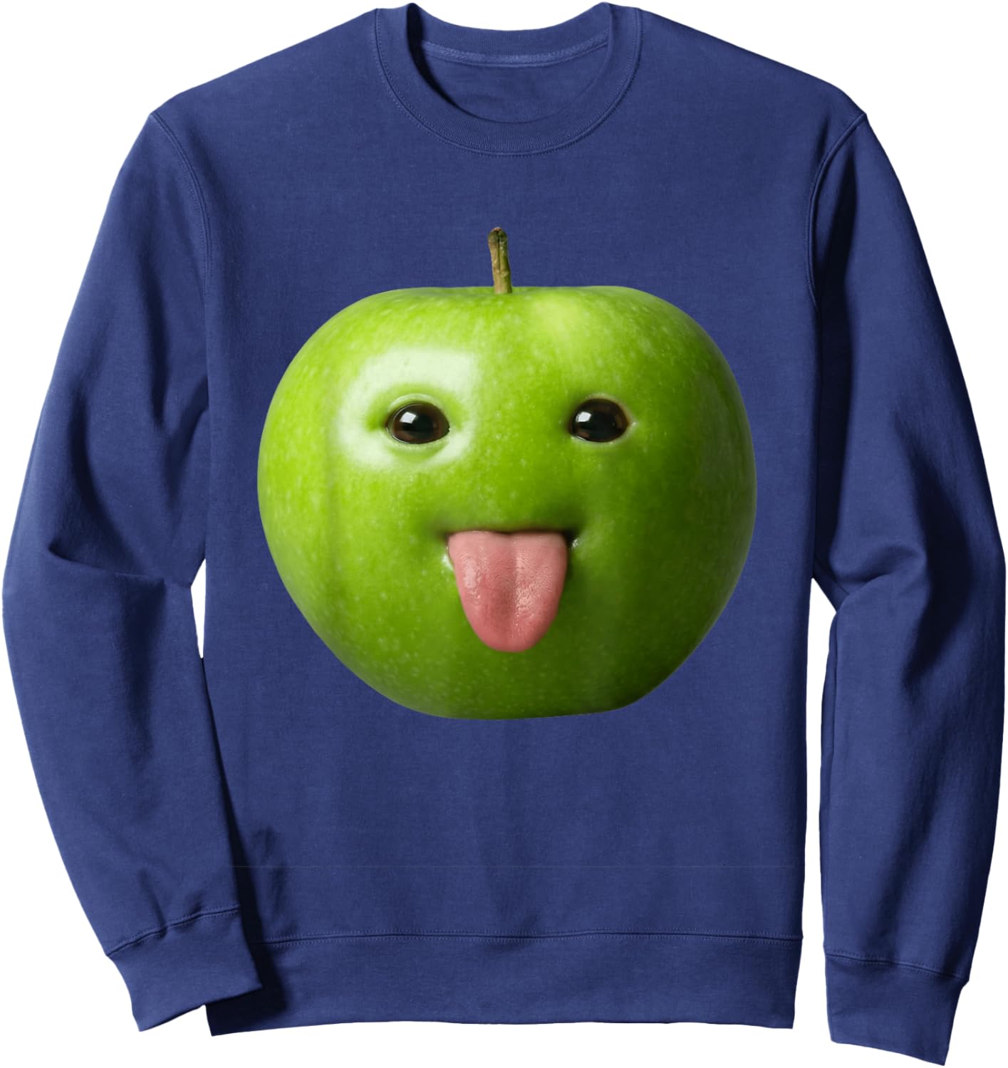 Ai Apple Meme Funny Brainrot Gen Z Viral Internet Joke Silly Sweatshirt - Sweatshirt | Navy