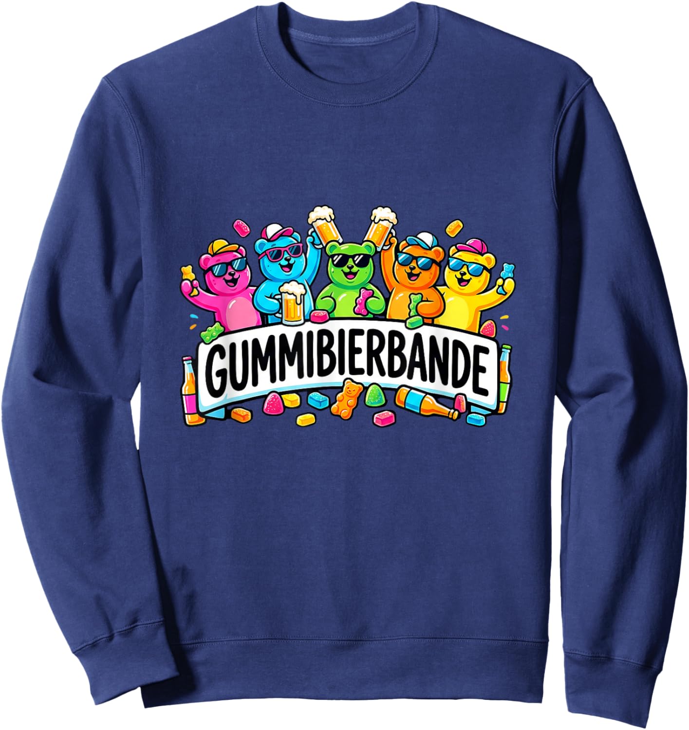 Gummy Bear Party Beer Outfit for Mallorca and Carnival Sweatshirt - Sweatshirt | Navy
