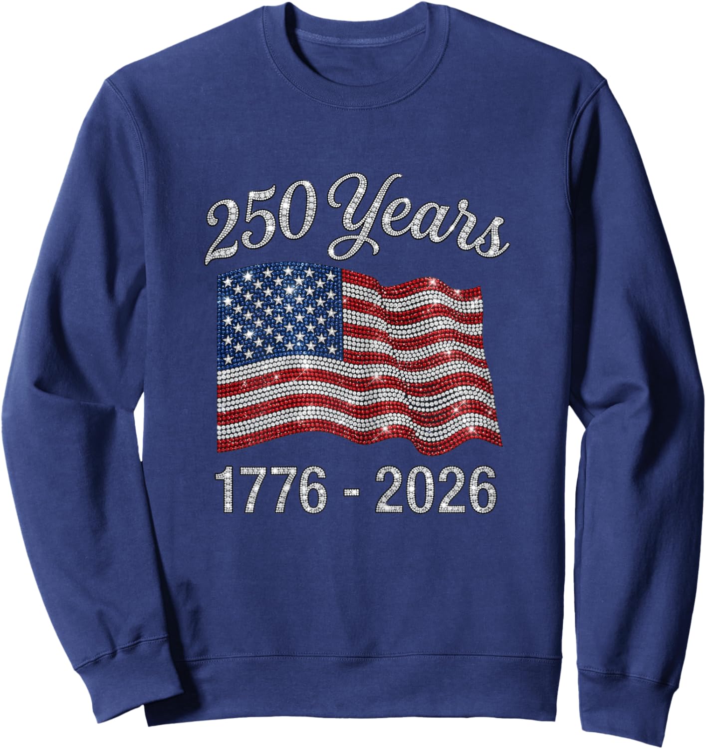250 Anniversary USA Women Patriotic 1776 America 250th Sweatshirt - Sweatshirt | Navy
