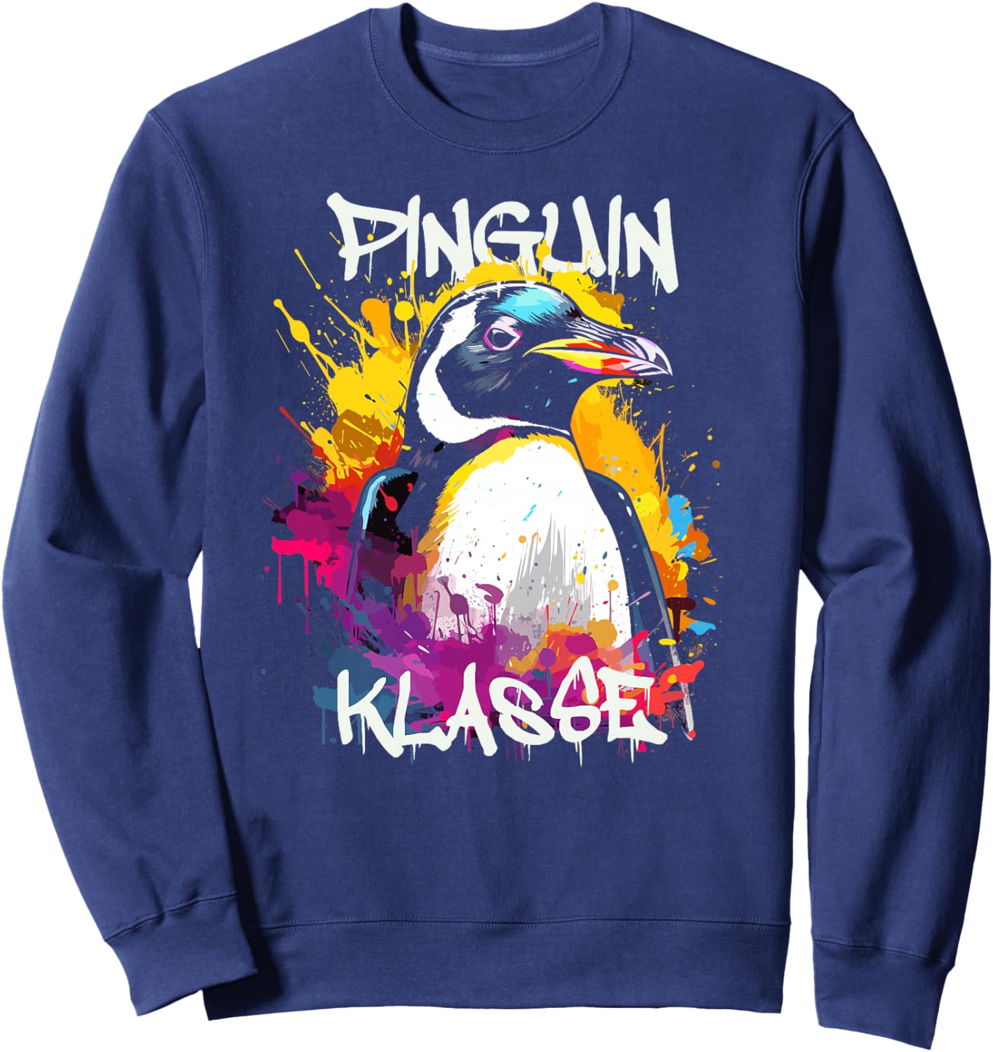Cooler Pinguin für Pinguinklasse Grundschule, Klassentier Premium Sweatshirt - Sweatshirt | Navy