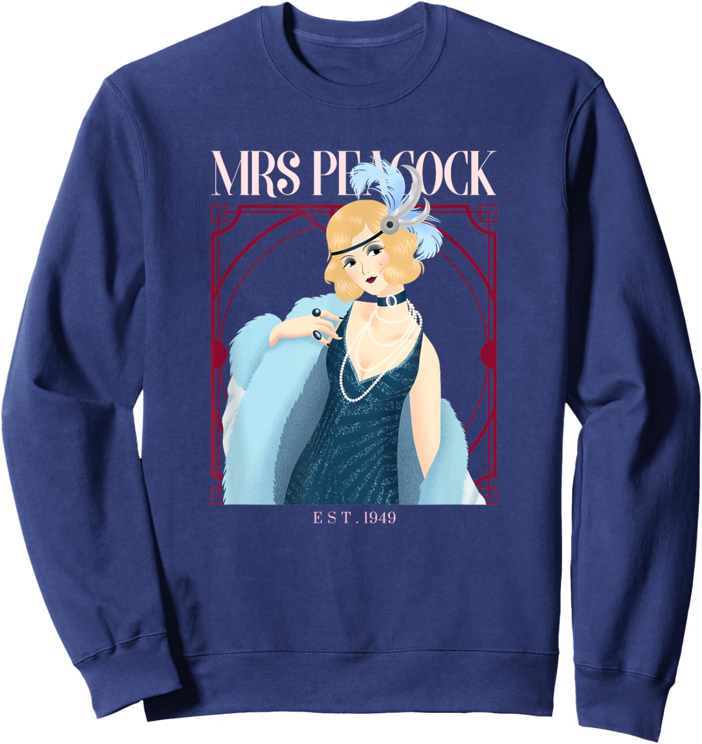 Mrs Peacock - Clue game Sweatshirt - Sweatshirt | Navy