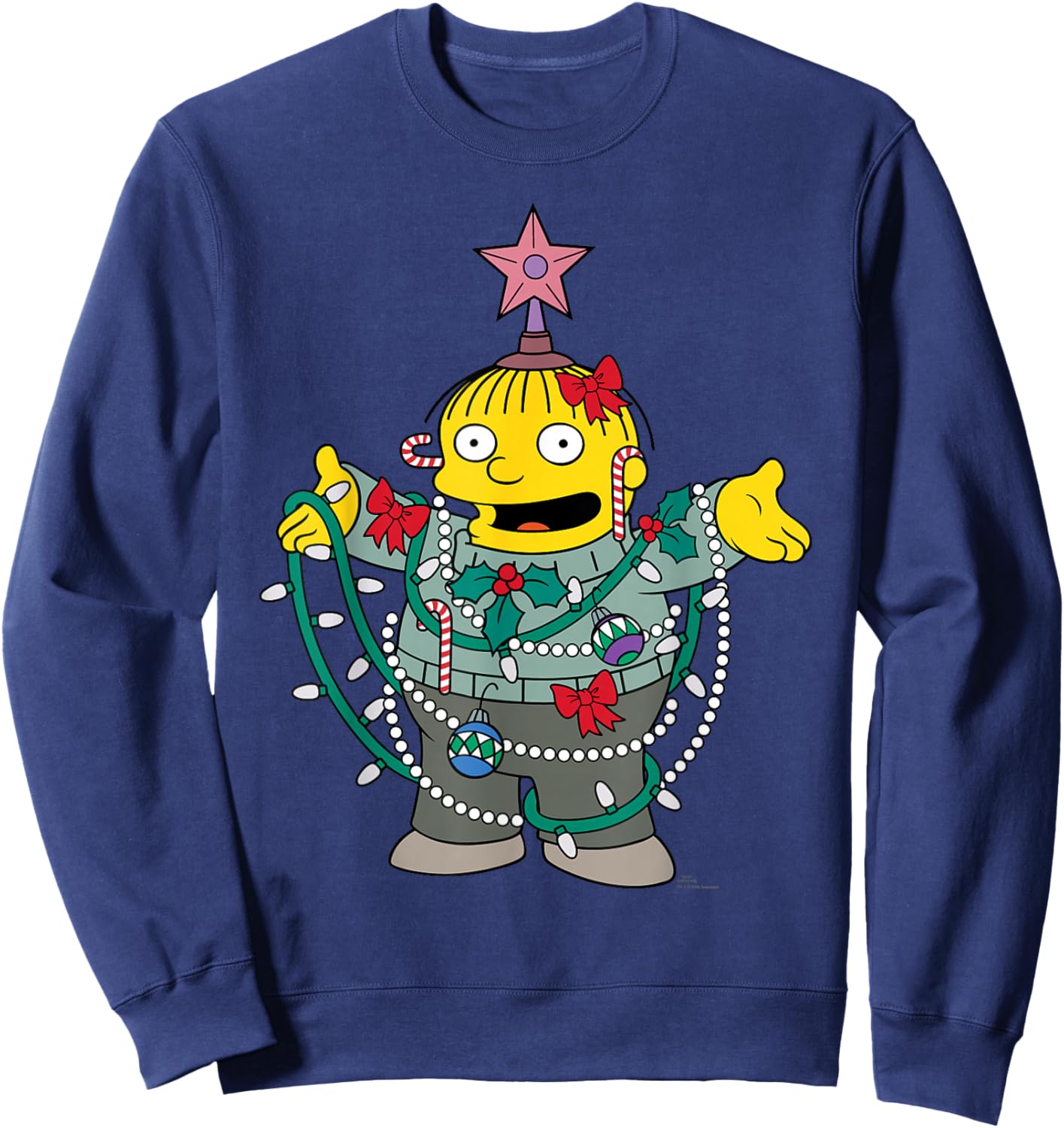 The Simpsons Holiday Ralph Wiggum Christmas Tree Sweatshirt - Sweatshirt | Navy