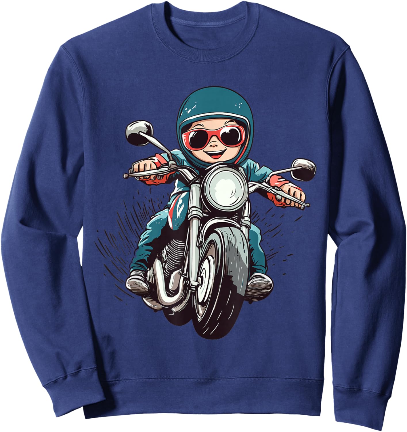 Boys Motorcycle Sweatshirt - Sweatshirt | Navy