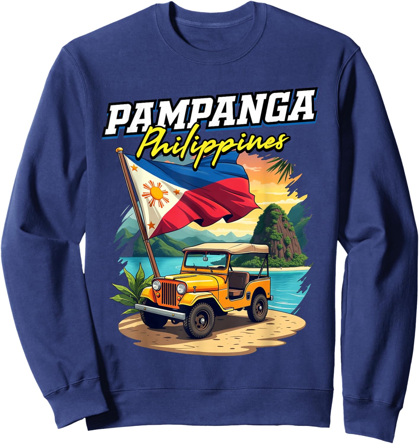 Pampanga Philippines Travel Vacation Filipino Souvenir Sweatshirt - Sweatshirt | Navy