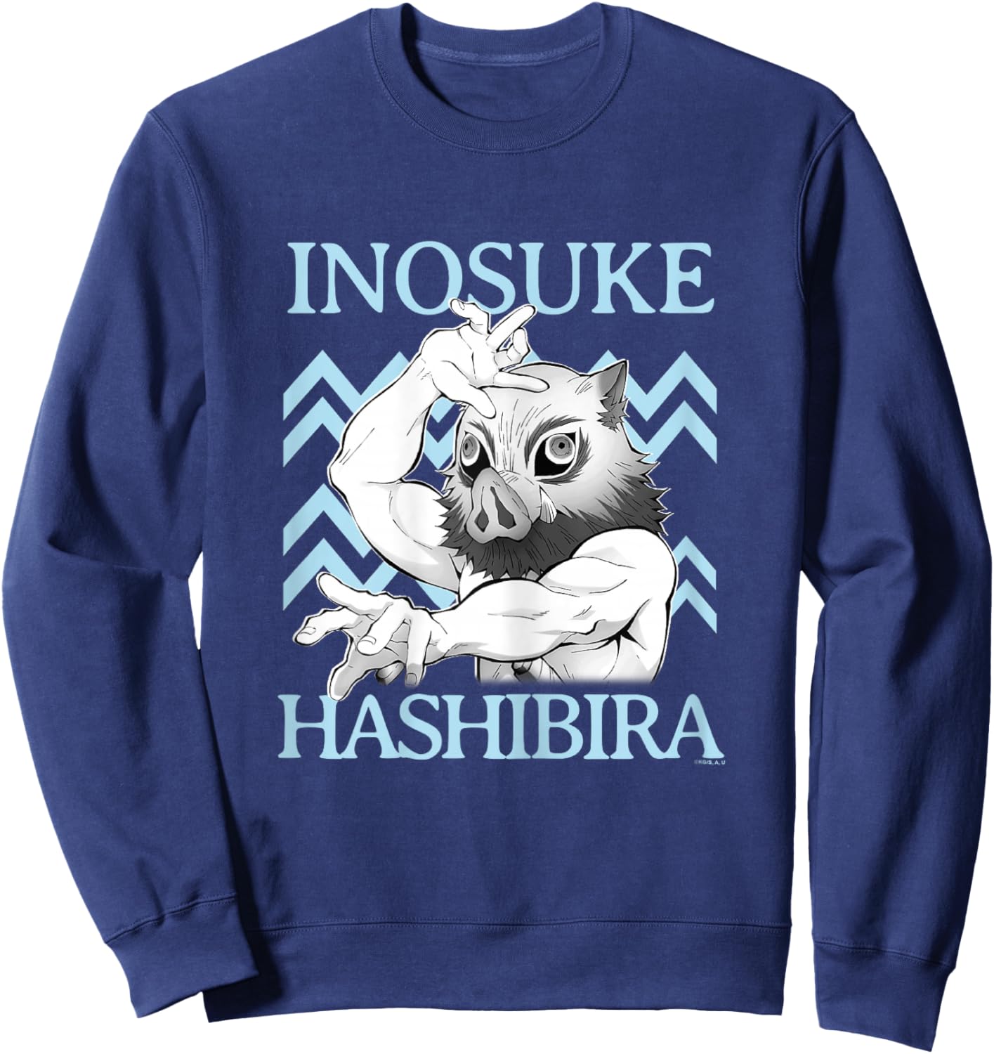 Demon Slayer: Kimetsu no Yaiba Inosuke Vintage Warrior Sweatshirt - Sweatshirt | Navy