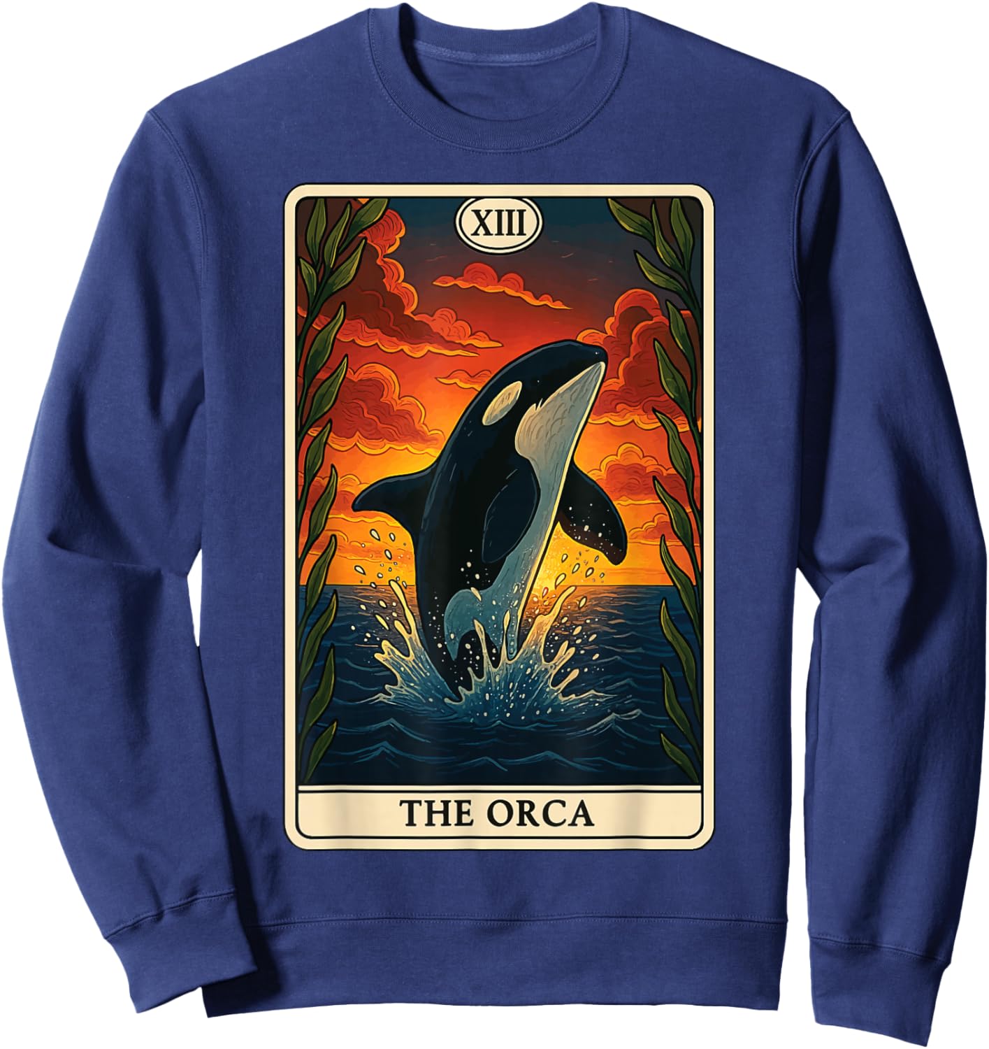 The Orca Tarot Card Sweatshirt - Sweatshirt | Navy