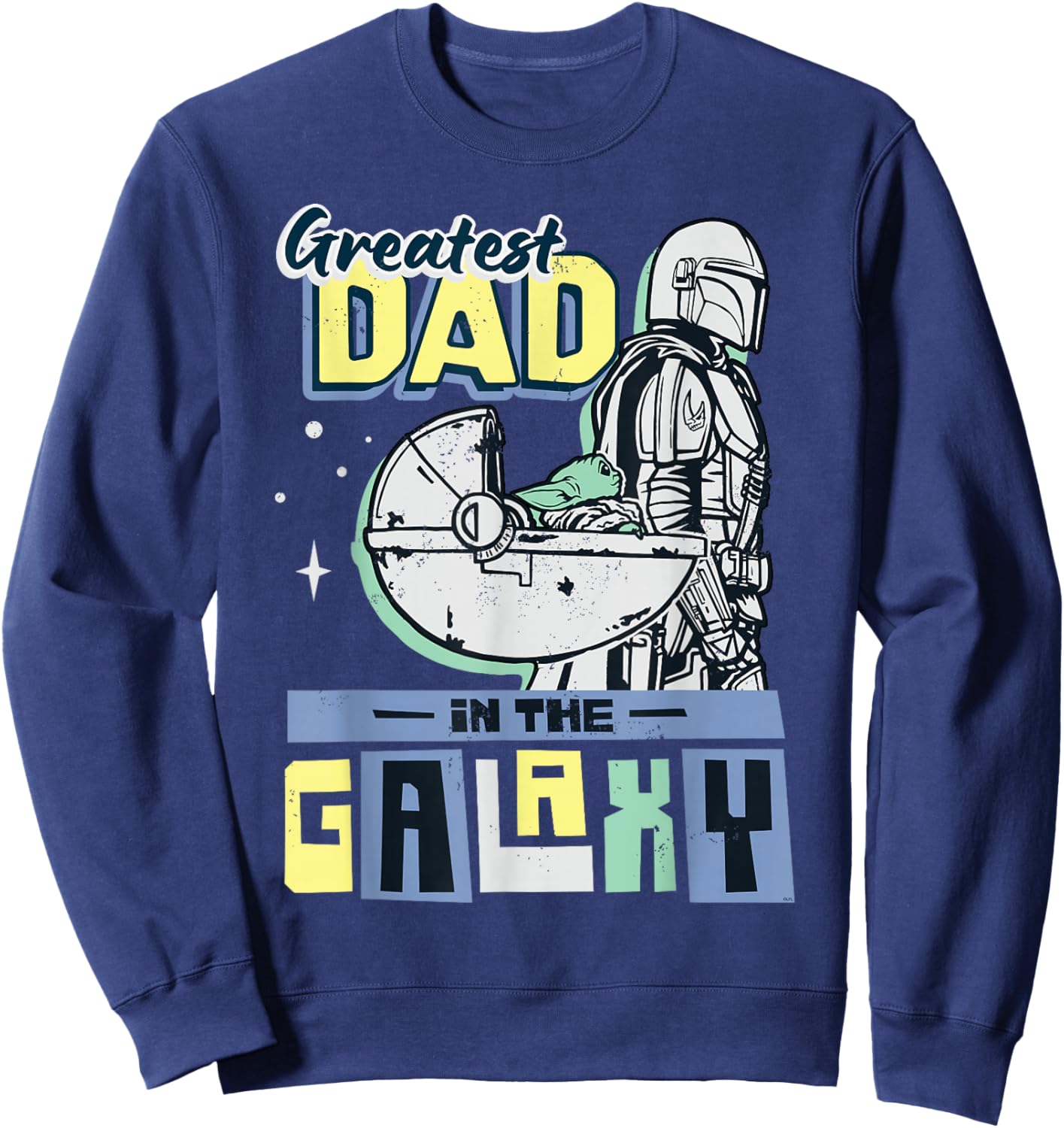 Star Wars The Mandalorian & Grogu Greatest Dad in the Galaxy Sweatshirt - Sweatshirt | Navy