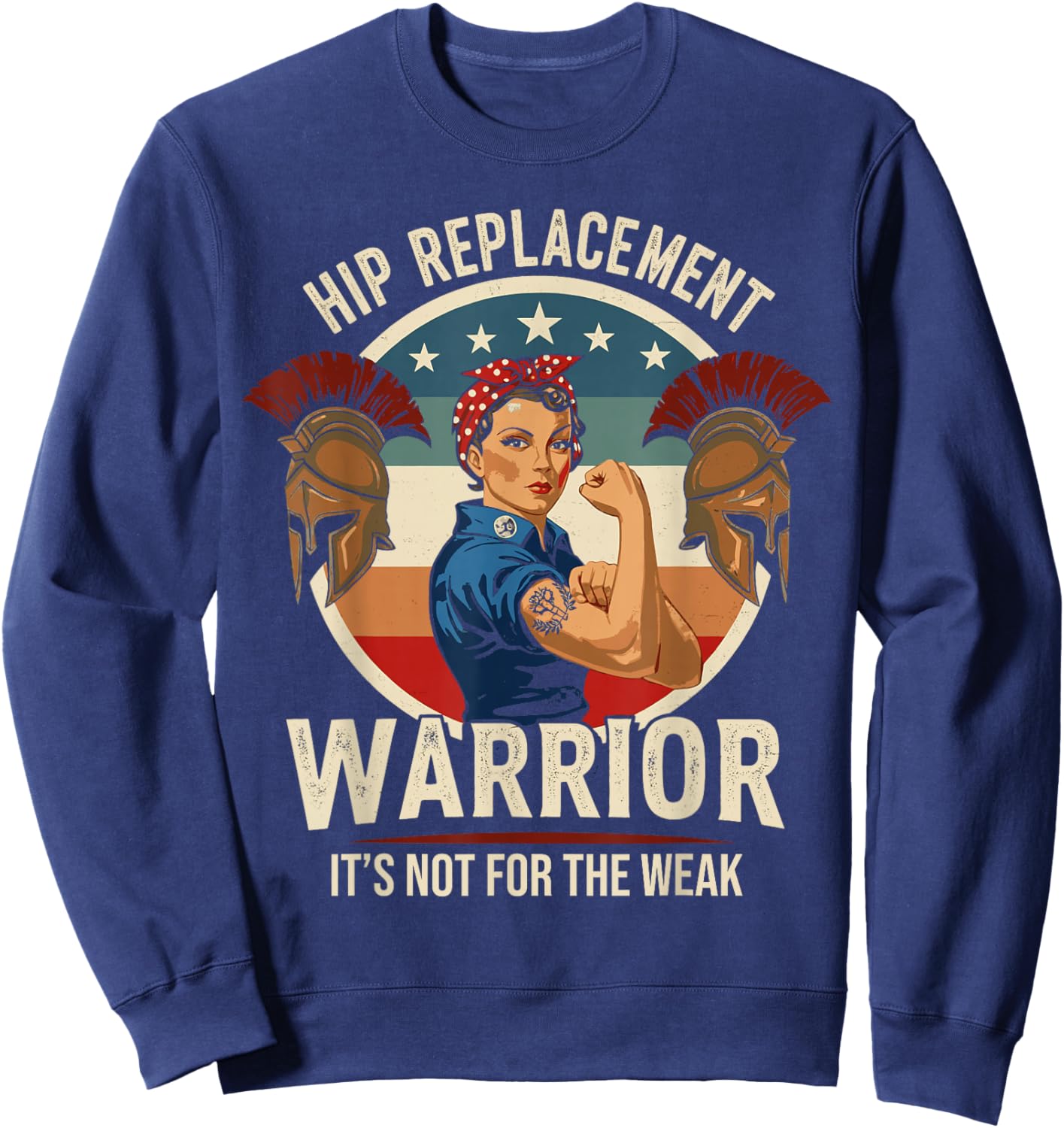 Hip Surgery Gifts Bionic Shirts Hip Replacement Sweatshirt - Sweatshirt | Navy