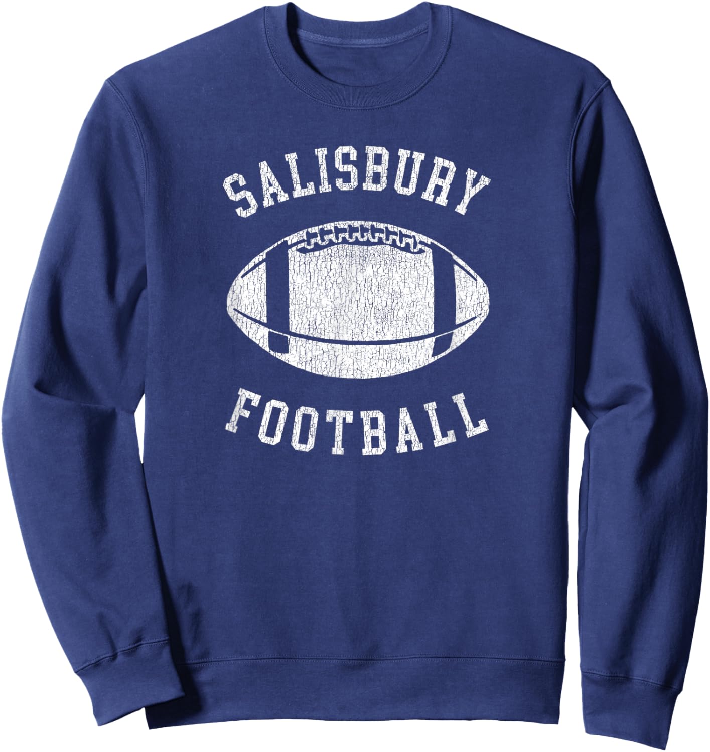 Salisbury Football Distressed Vintage 80's Throwback Classic Sweatshirt - Sweatshirt | Navy