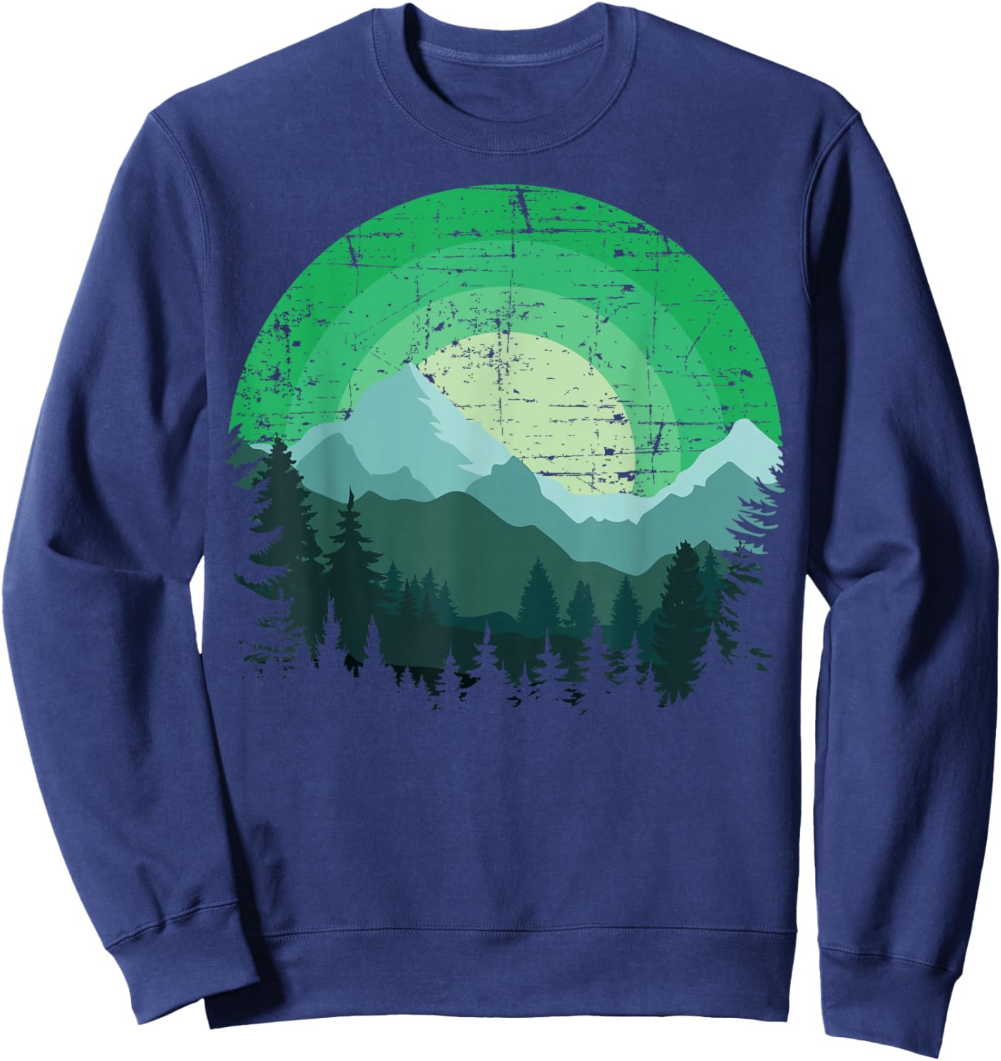 Timeless Mountain, Nature Trees and Forest Sweatshirt - Sweatshirt | Navy
