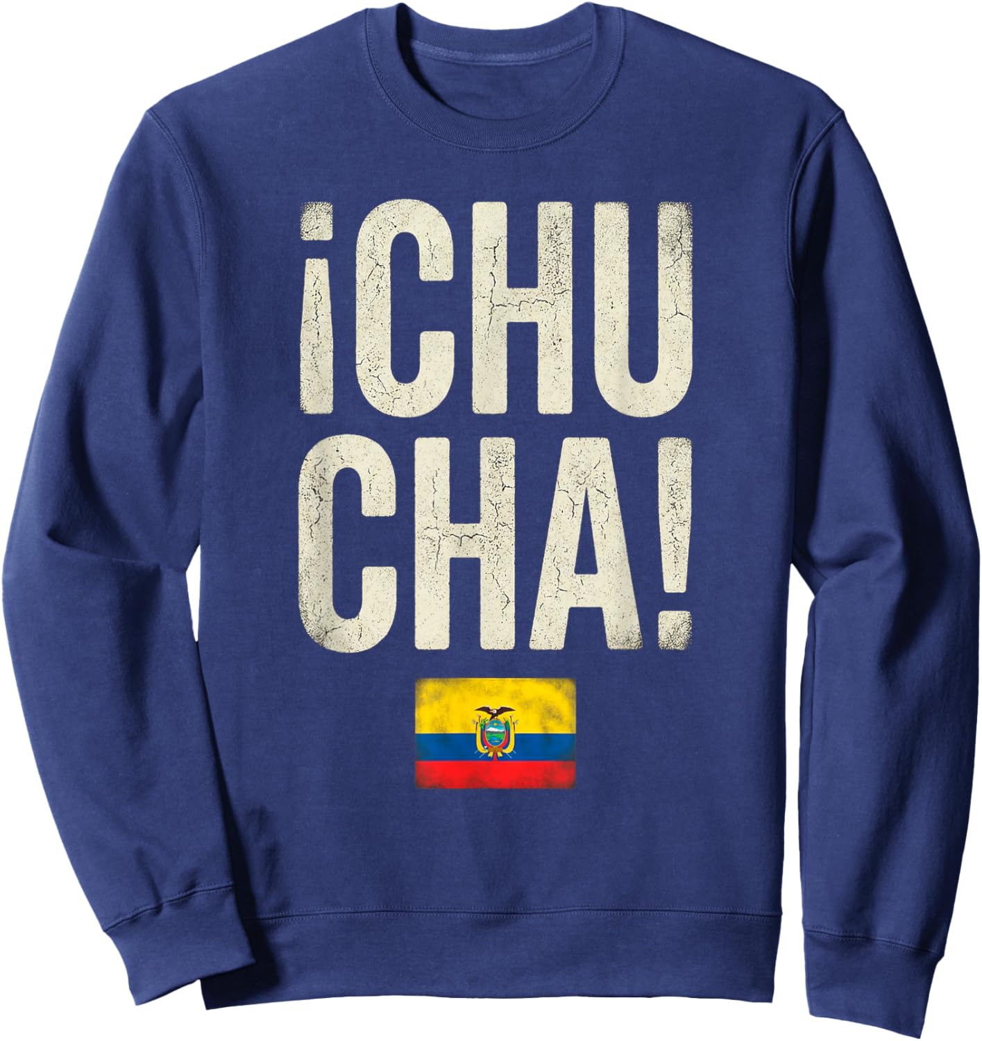 Ecuador Flag Chucha Vintage Graphic Sweatshirt - Sweatshirt | Navy