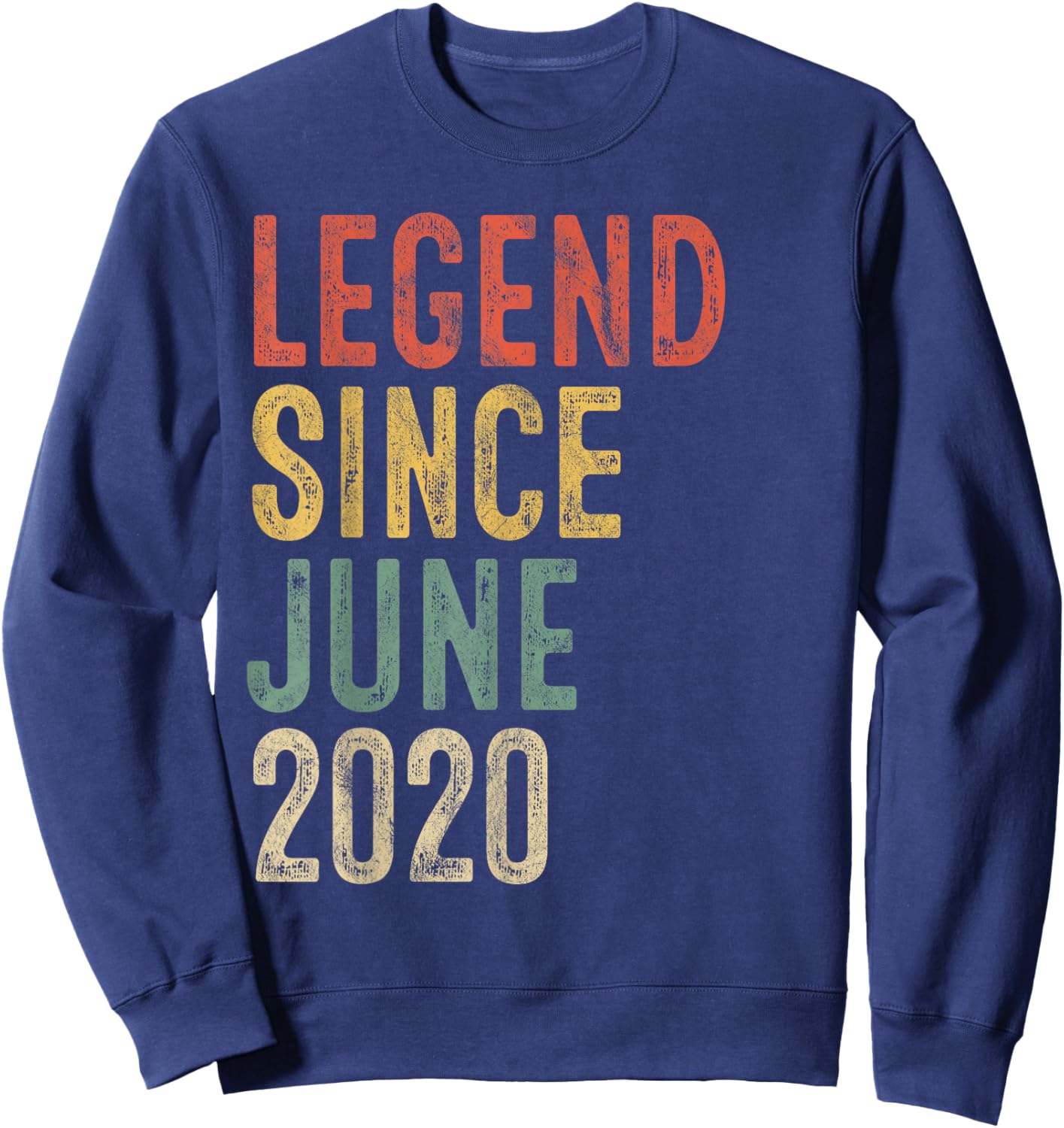 Legend Since June 2020 6th Birthday Boy Girl 6 Year Old Sweatshirt - Sweatshirt | Navy