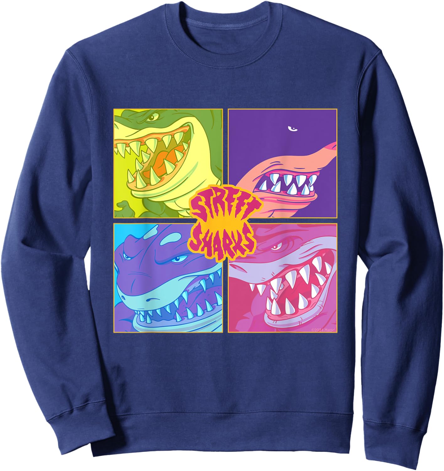 Street Sharks - Grid Sweatshirt - Sweatshirt | Navy
