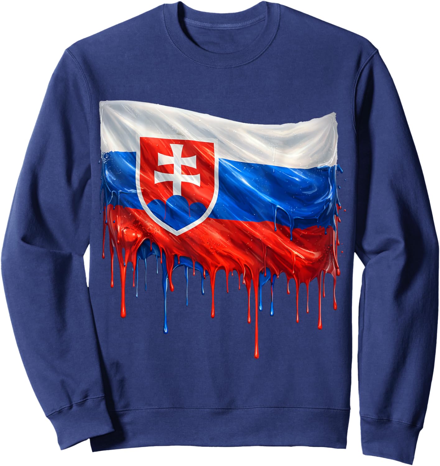 Slovakia Flag Sweatshirt - Sweatshirt | Navy