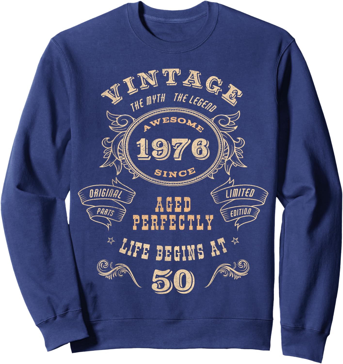 50-Year-Old 50th Birthday - Vintage 1976 Sweatshirt - Sweatshirt | Navy