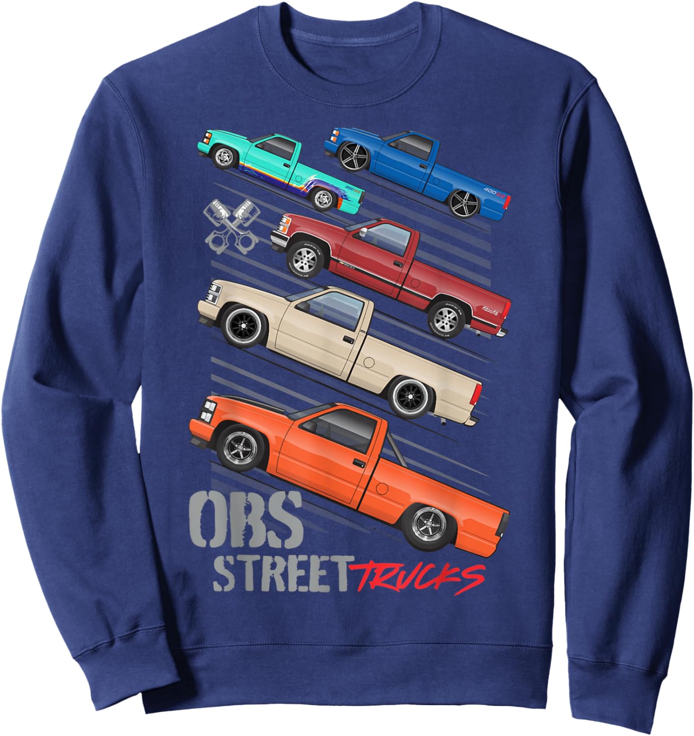 OBS truck 7.3 powerstroke chevys dually Sweatshirt - Sweatshirt | Navy