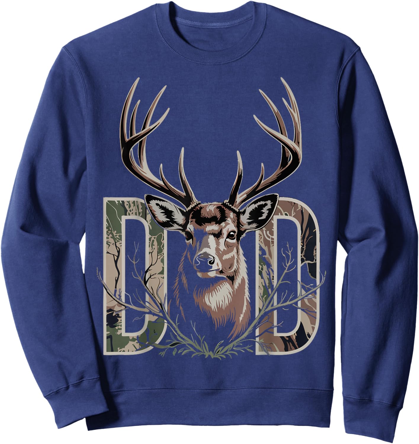 Hunting Dad Father's Day Funny Deer Hunting Lover Dad Daddy Sweatshirt - Sweatshirt | Navy