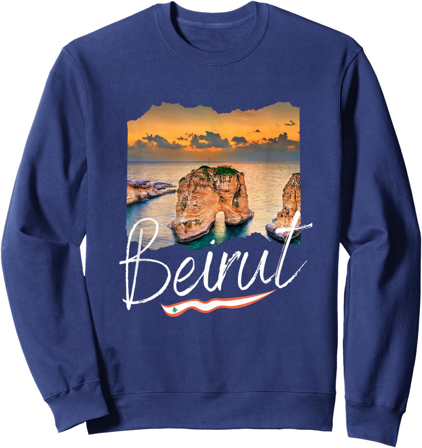 Beirut Lebanon Souvenir / Beirut Sweatshirt - Sweatshirt | Navy