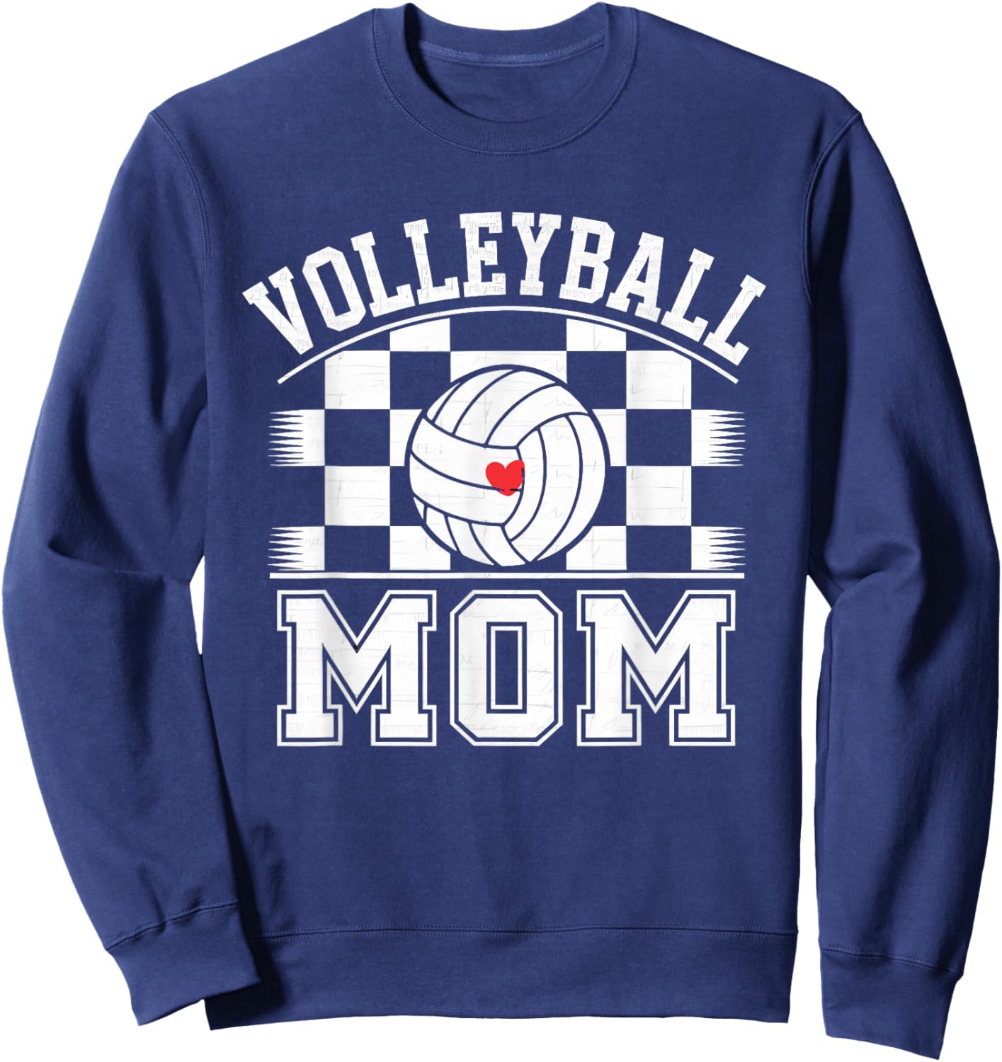 Groovy Volleyball Mom Mother Volleyball Mom Sweatshirt - Sweatshirt | Navy