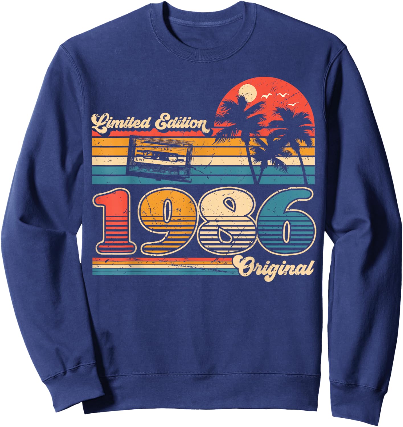 Original 1986 Vintage Birthday ancie Women Sweatshirt - Sweatshirt | Navy