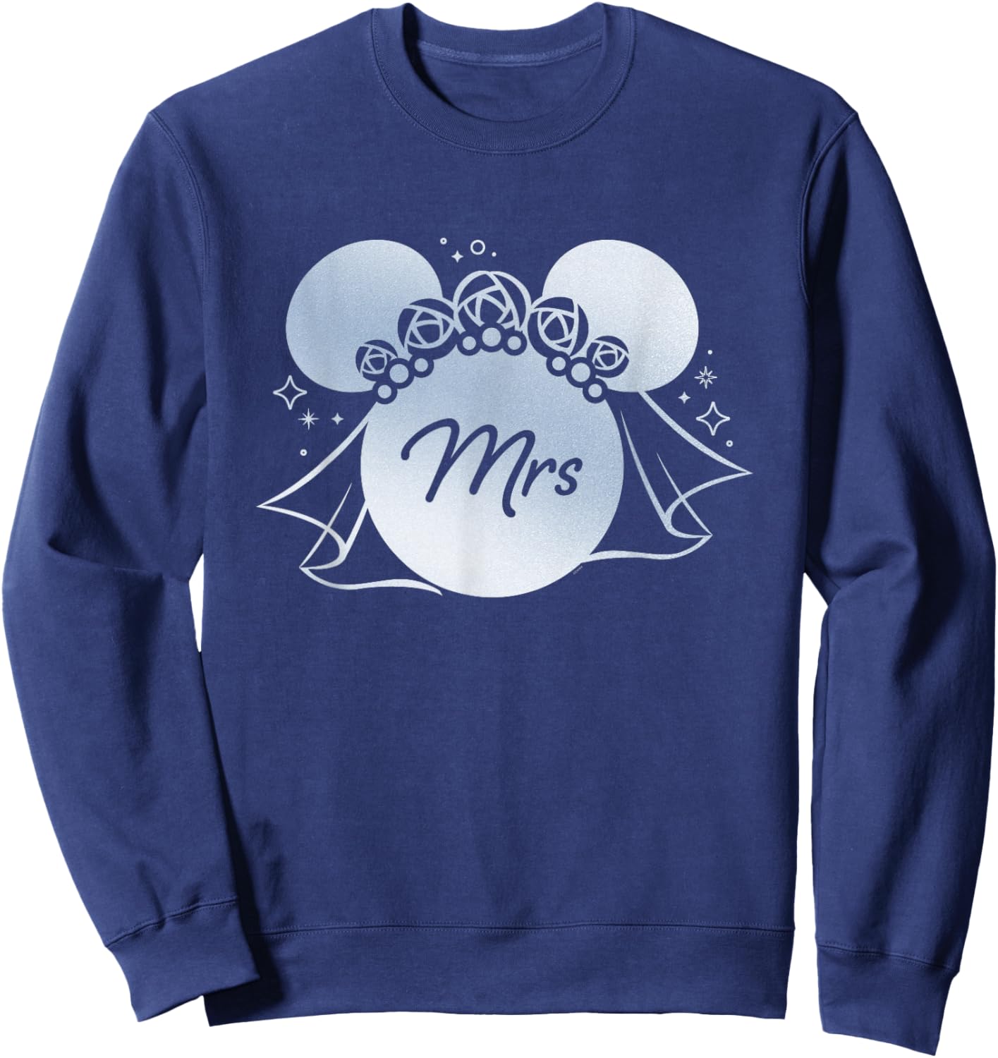 Disney Wedding Matching Minnie Bridal Veil Wife Bride Mrs Sweatshirt - Sweatshirt | Navy