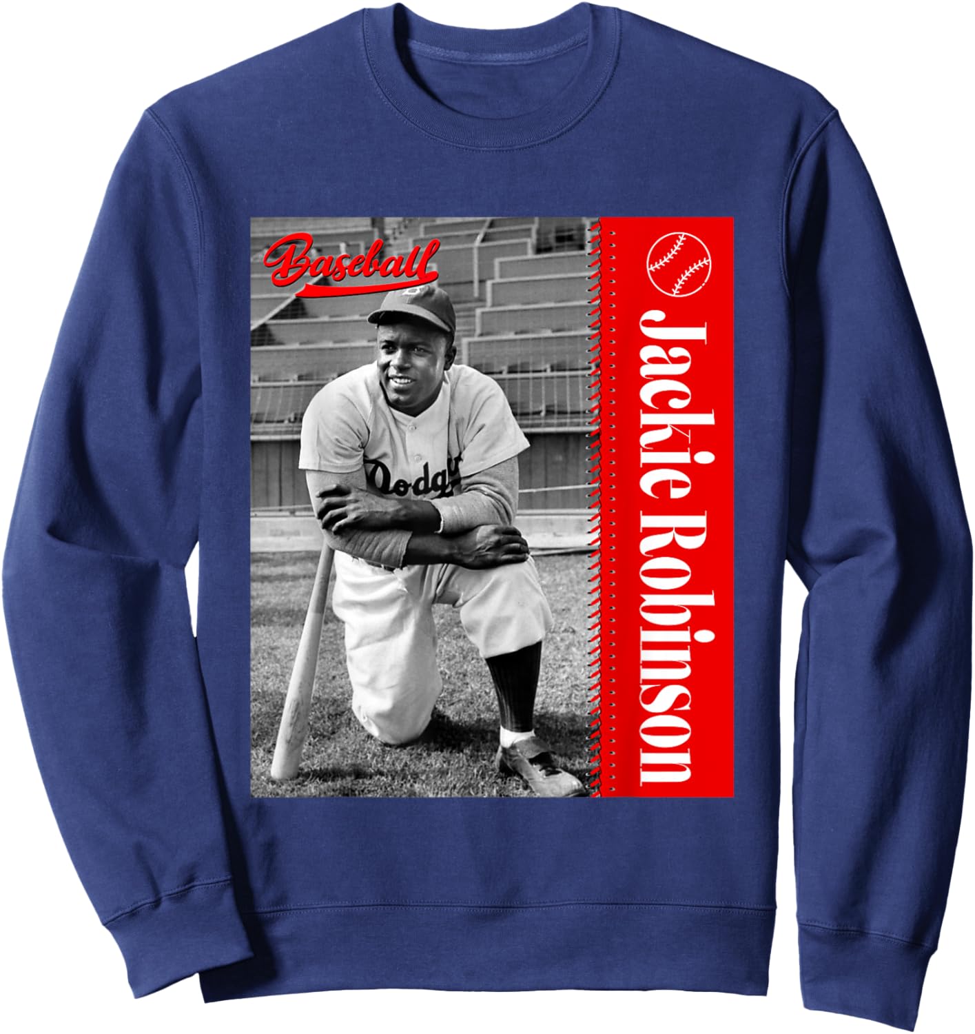 Jackie Robinson_Baseball_077 Sweatshirt - Sweatshirt | Navy