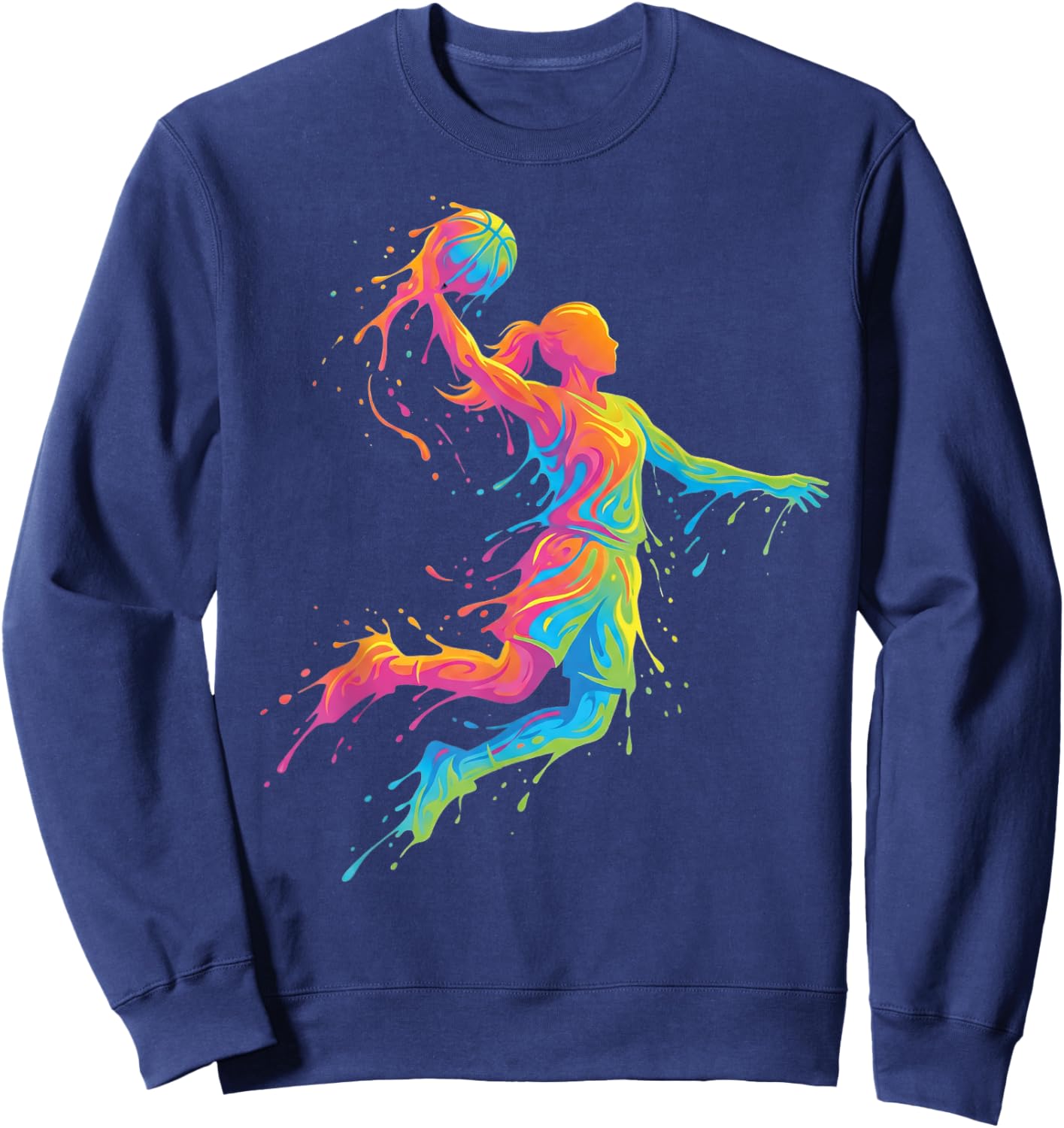 Basketball Woman Child Girl Basketball Basketball Sweatshirt - Sweatshirt | Navy
