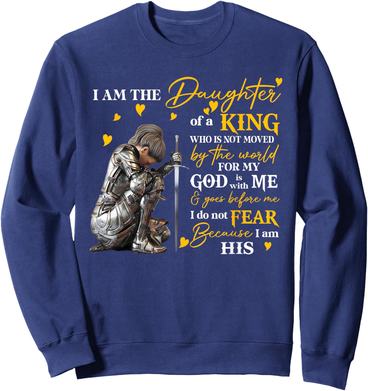 I Am The Daughter Of The King Who Is Not Moved By The World Sweatshirt - Sweatshirt | Navy