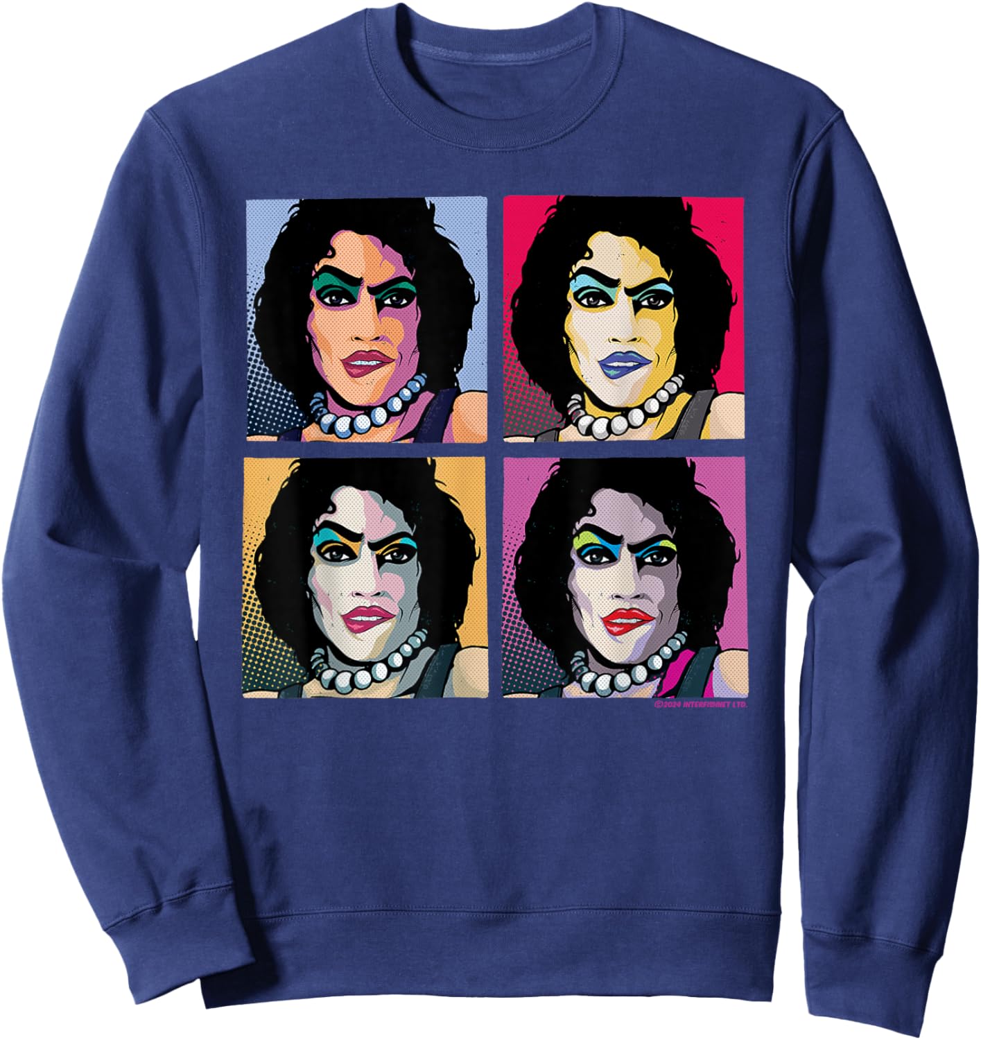 Rocky Horror Show Doctor Frank N Furter Pop Art Sweatshirt - Sweatshirt | Navy