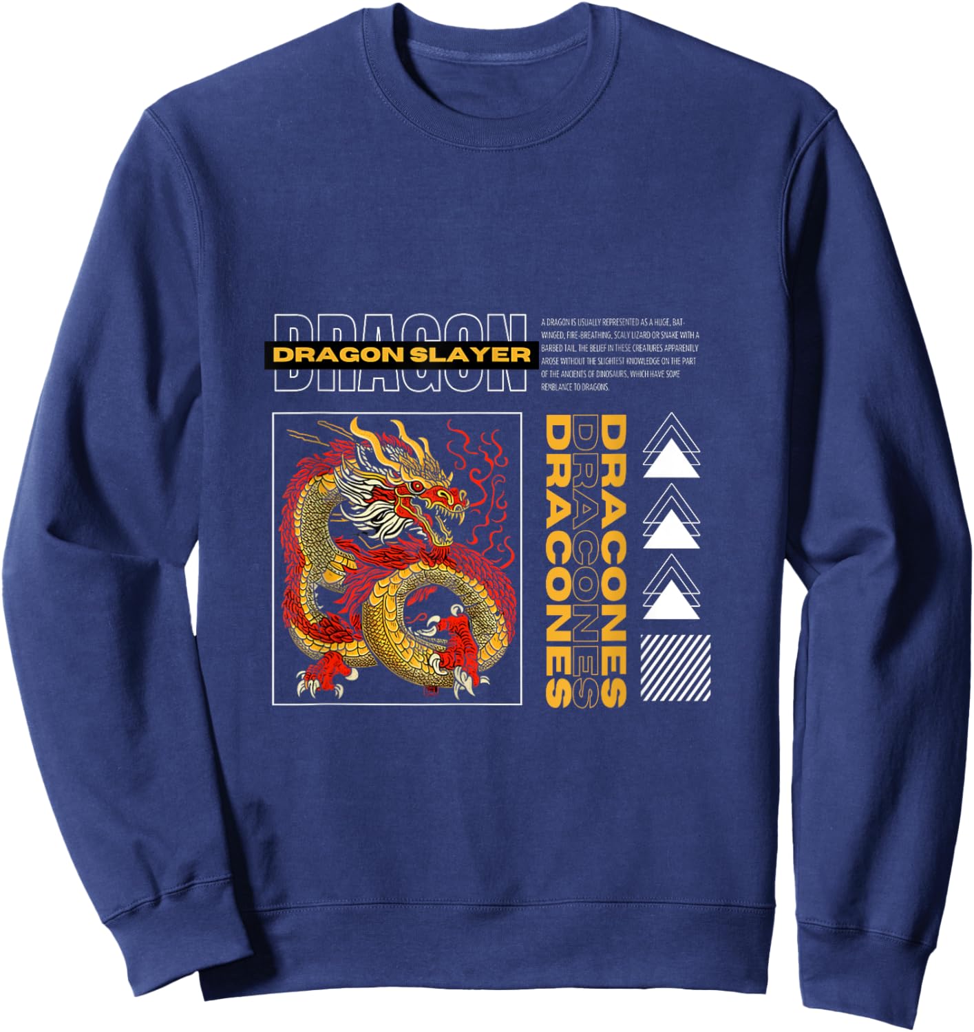 Vintage Dragon Slayer T shirt Sweatshirt - Sweatshirt | Navy