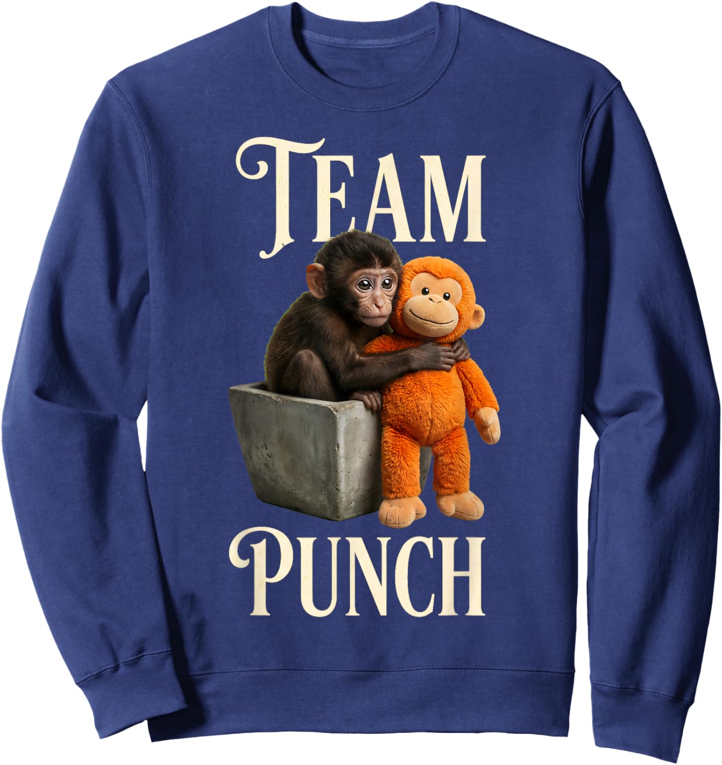 Team Punch Japan Punch Baby Monkey Sweatshirt - Sweatshirt | Navy