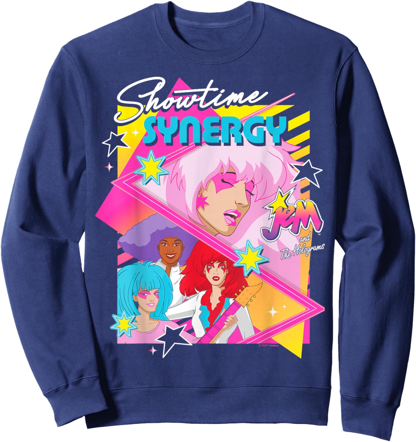 Jem and The Holograms Showtime Synergy Jem and The Band Sweatshirt - Sweatshirt | Navy