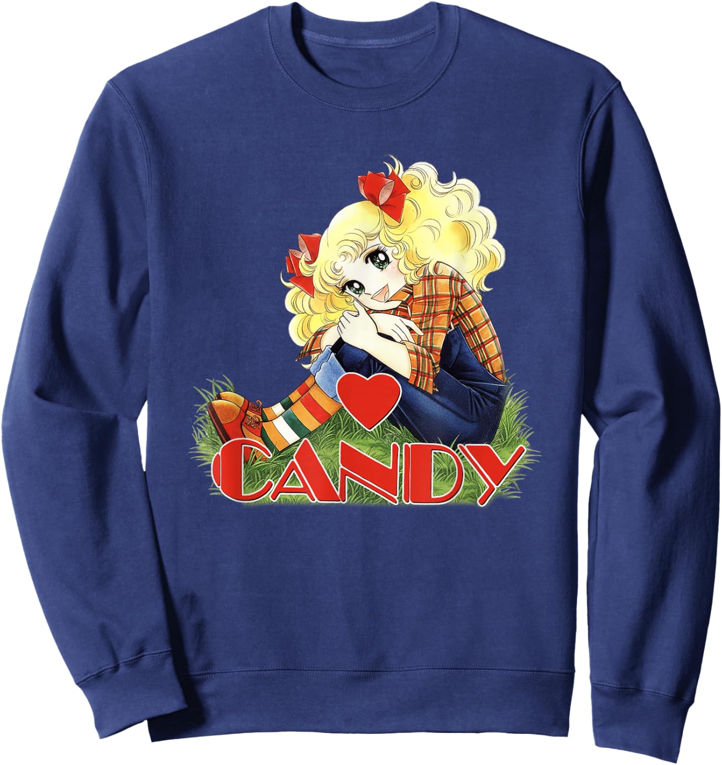 Candy Candy Cartoon Japanese 80s Retro Vintage Anime Manga Sweatshirt - Sweatshirt | Navy