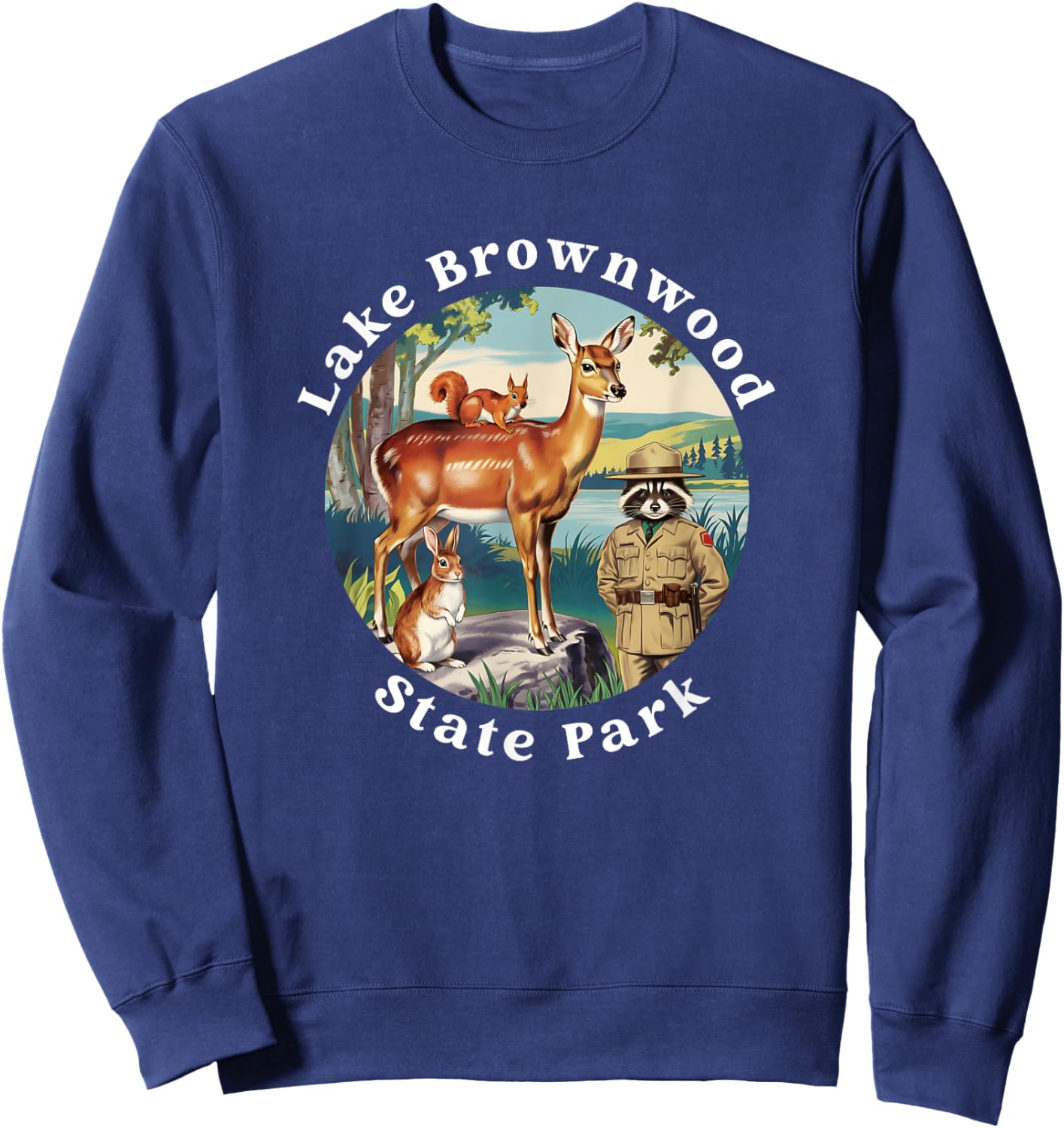 Lake Brownwood State Park Texas Outdoors Vacation Souvenir Sweatshirt - Sweatshirt | Navy