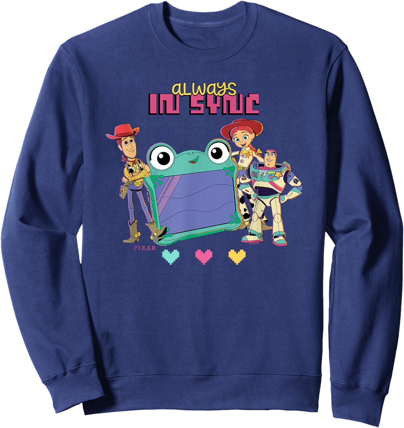 Disney Pixar Toy Story 5 Always in Sync Frog Tablet Sweatshirt - Sweatshirt | Navy
