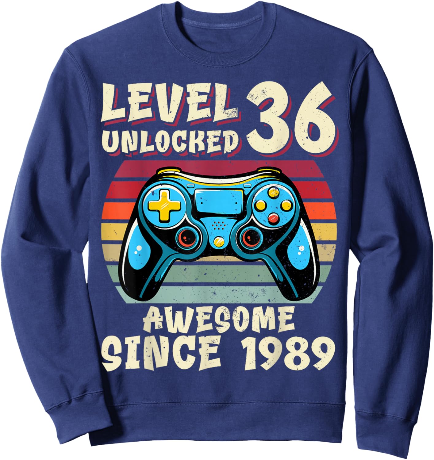 36th Birthday Decoration Men 36yrs 36 Years Old Birthday Sweatshirt - Sweatshirt | Navy