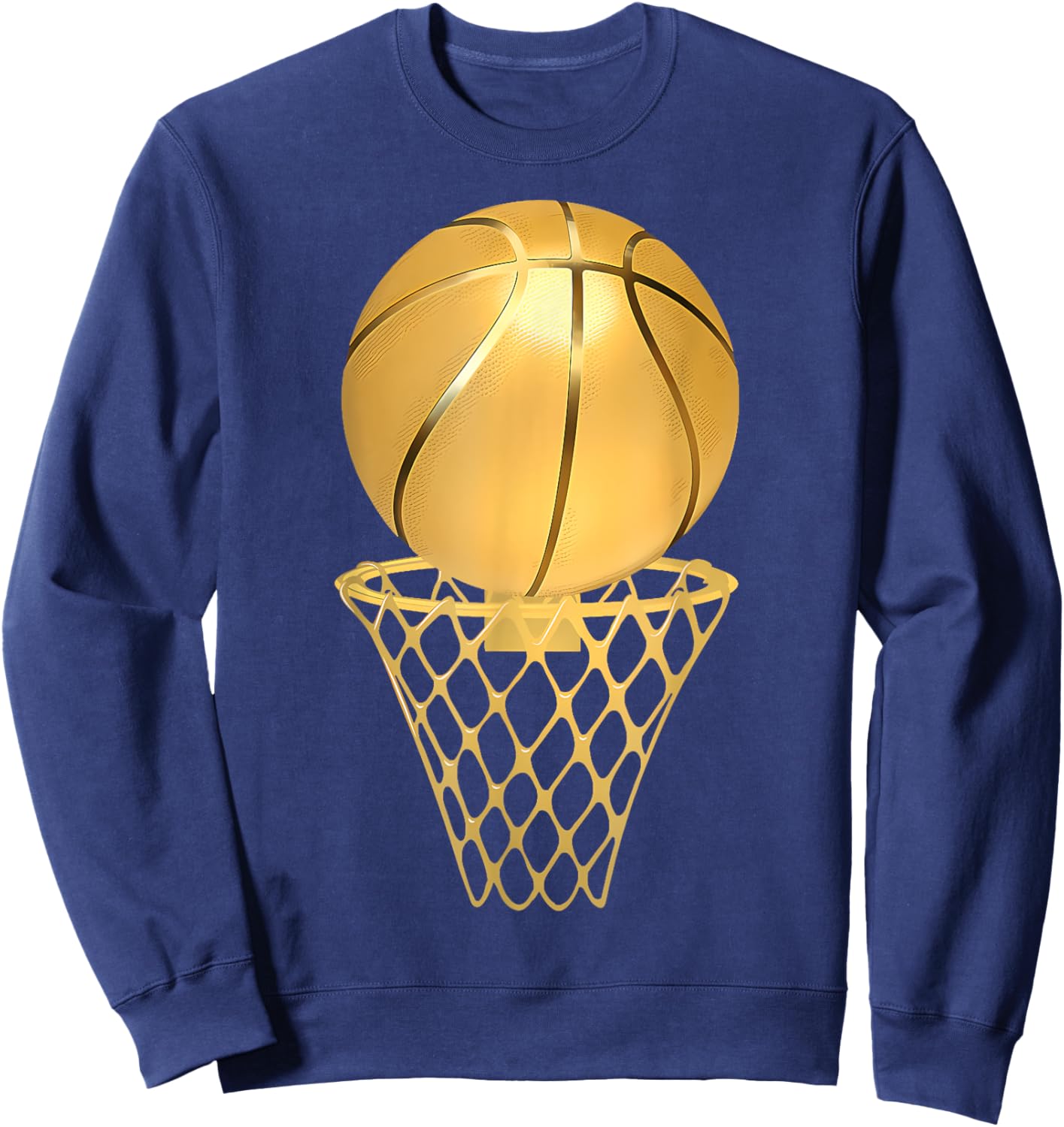 Basketball Player Trophy Game Coach Sports Lover Gold Sweatshirt - Sweatshirt | Navy