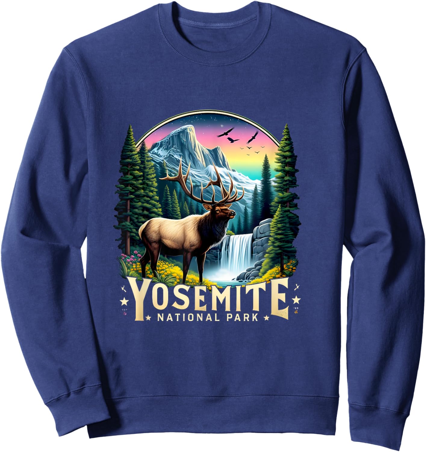 Yosemite Road Trip 2025 Family National Park Sweatshirt - Sweatshirt | Navy