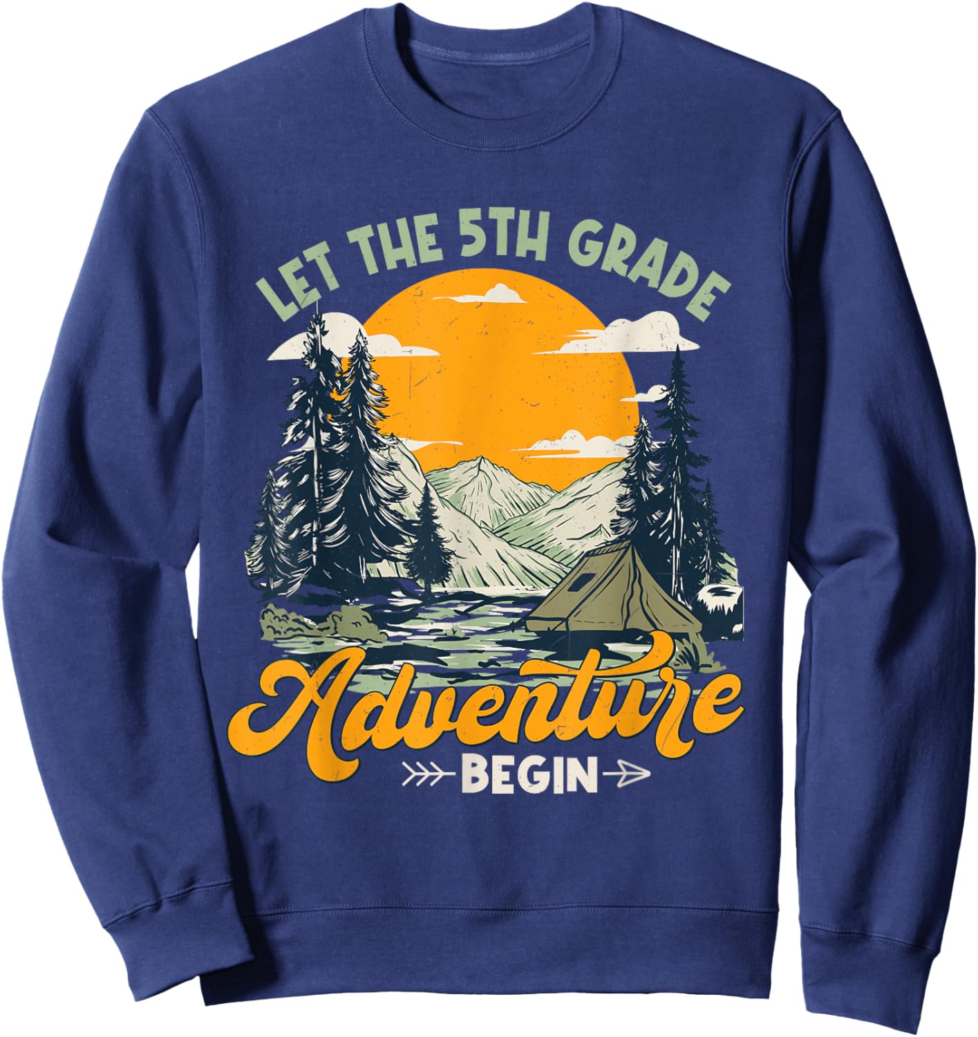 Let get 5th grade adventure begin boys girls back to school Sweatshirt - Sweatshirt | Navy