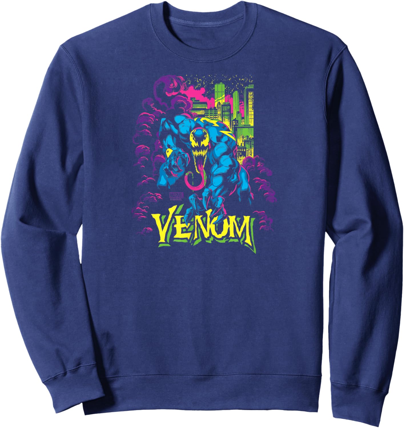 Venom - Black Light Sweatshirt - Sweatshirt | Navy