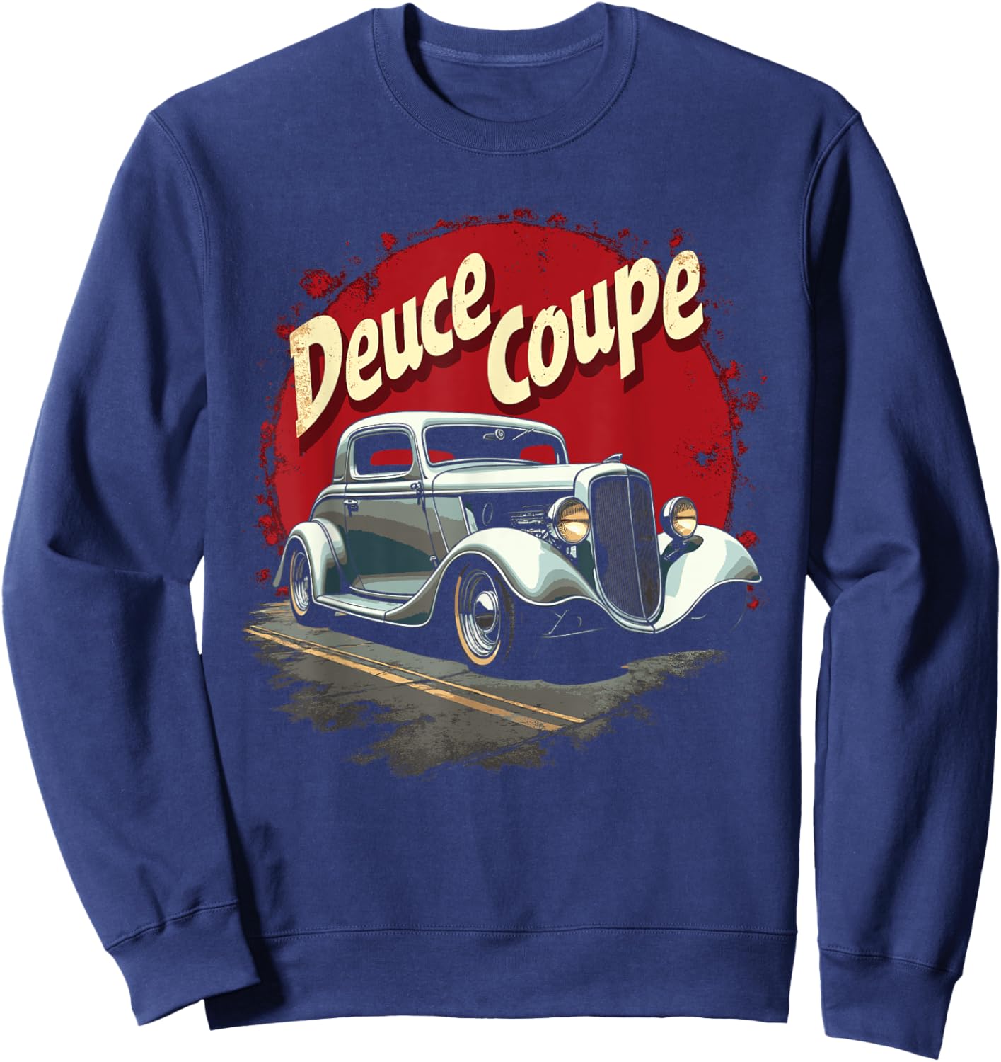 Retro Hot Rods car graphic Classic 32 Deuce Coupe Hot Rod Sweatshirt - Sweatshirt | Navy